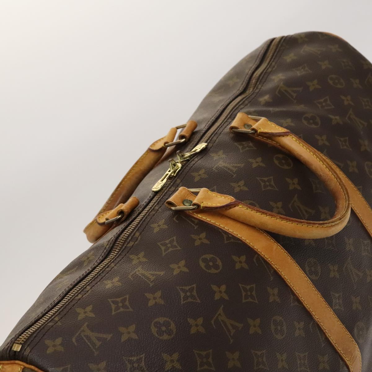 LOUIS VUITTON Monogram Keepall Bandouliere 55 Boston Bag M41414 LV Auth 124872