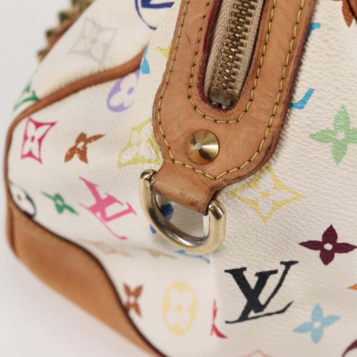 LOUIS VUITTON Monogram Multicolor Courtney MM Bag 2way White M45641 Auth 124888