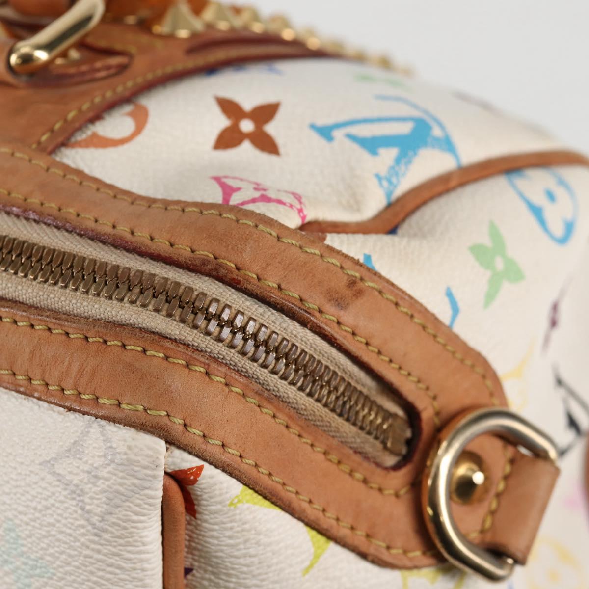 LOUIS VUITTON Monogram Multicolor Courtney MM Bag 2way White M45641 Auth 124888