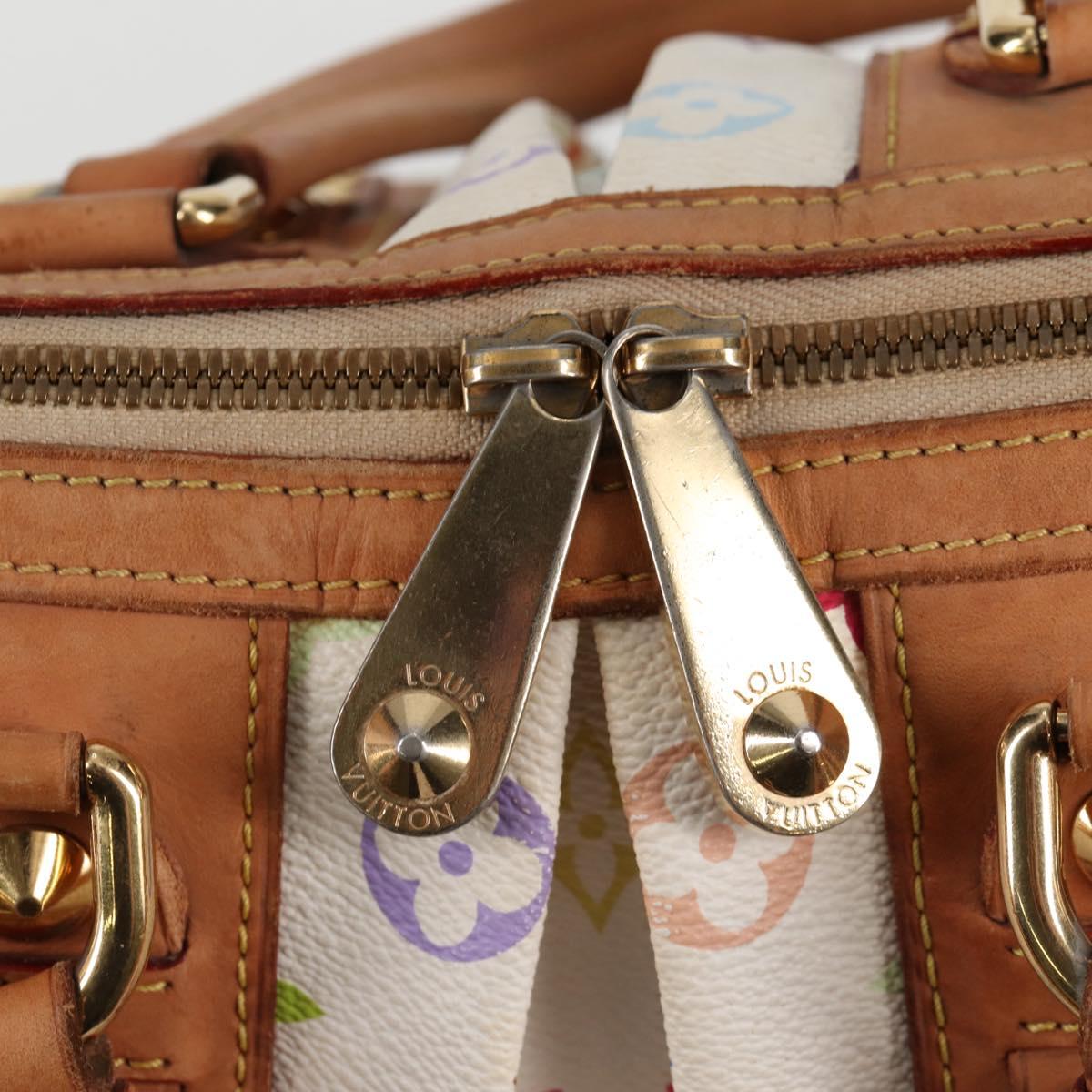 LOUIS VUITTON Monogram Multicolor Courtney MM Bag 2way White M45641 Auth 124888