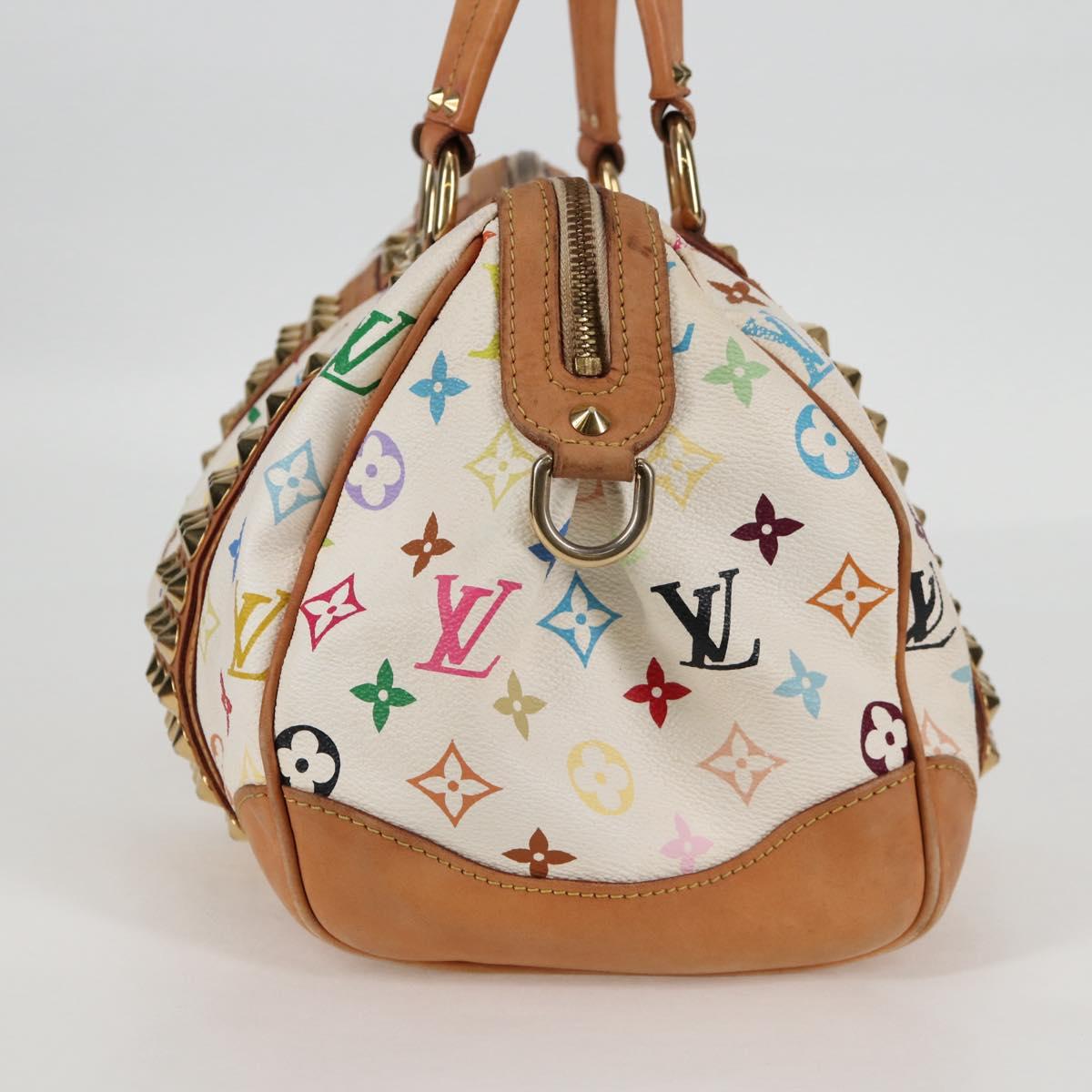 LOUIS VUITTON Monogram Multicolor Courtney MM Bag 2way White M45641 Auth 124888