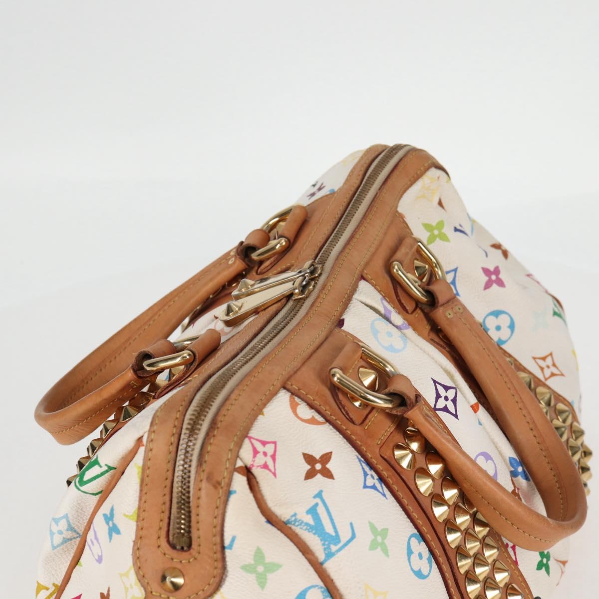 LOUIS VUITTON Monogram Multicolor Courtney MM Bag 2way White M45641 Auth 124888