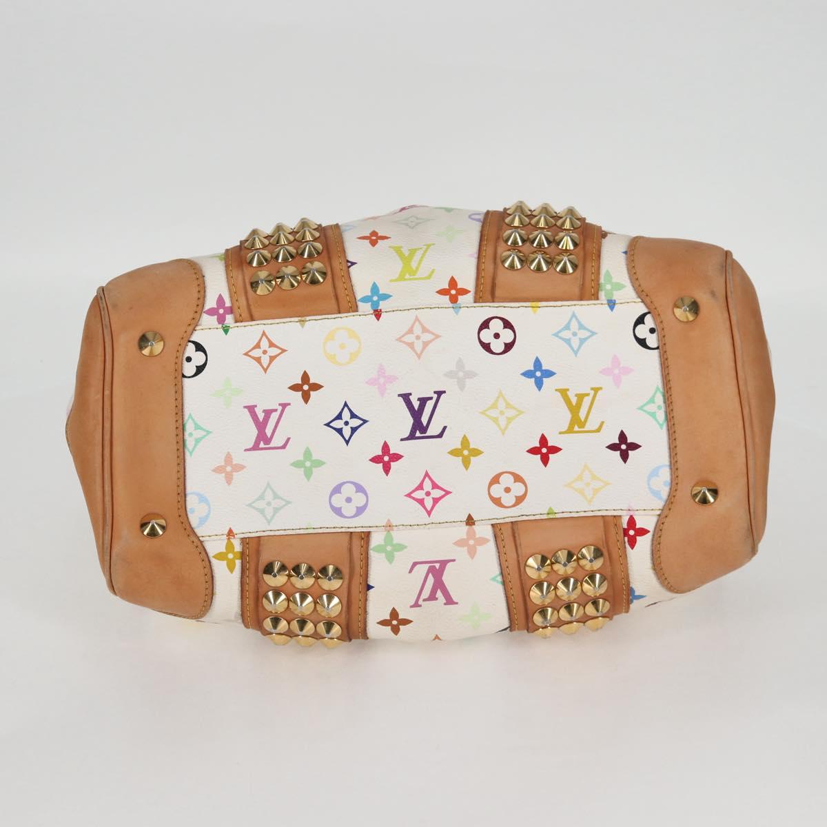 LOUIS VUITTON Monogram Multicolor Courtney MM Bag 2way White M45641 Auth 124888