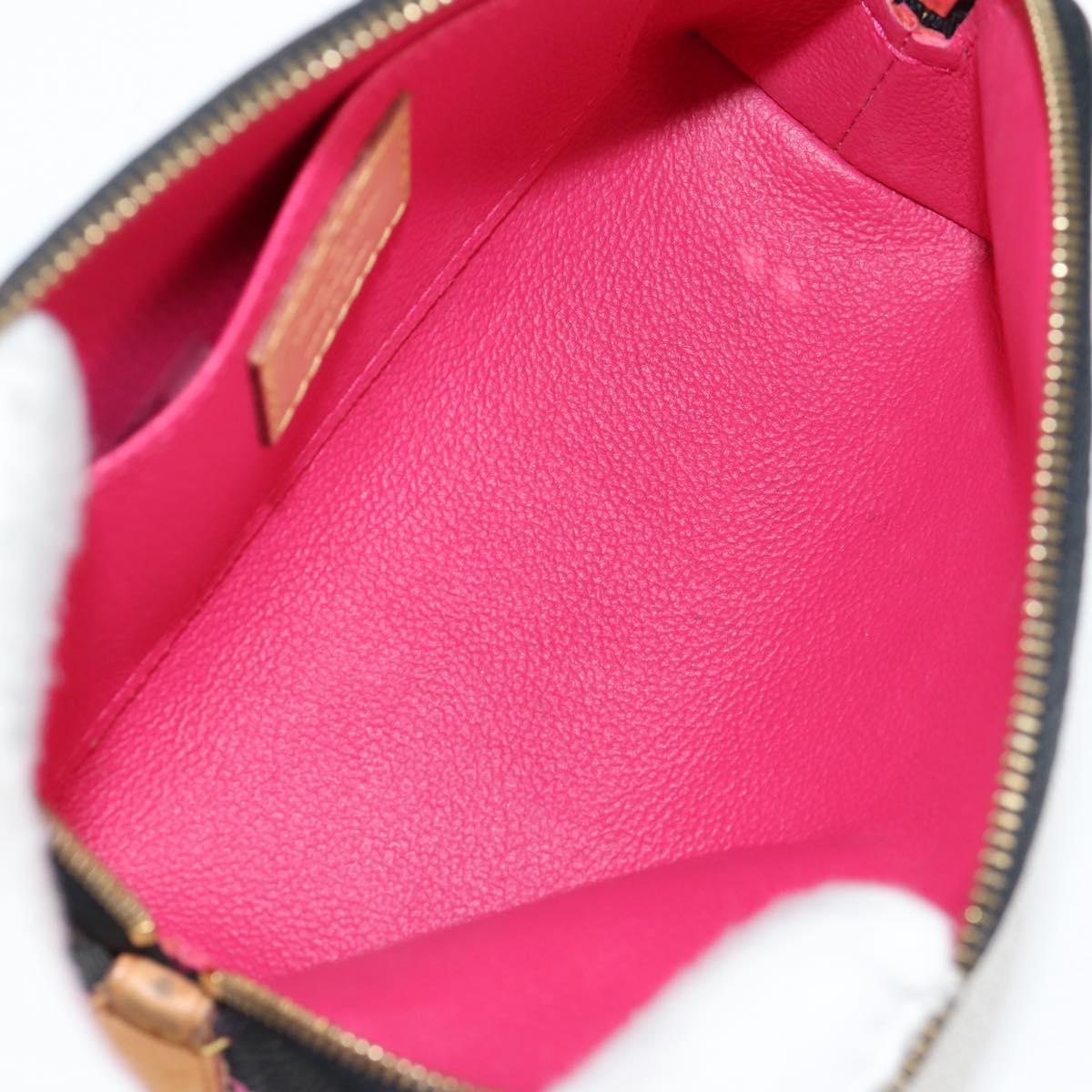 LOUIS VUITTON Multicolor Pochette Cosmetic Pouch Black M47355 Auth 124893V