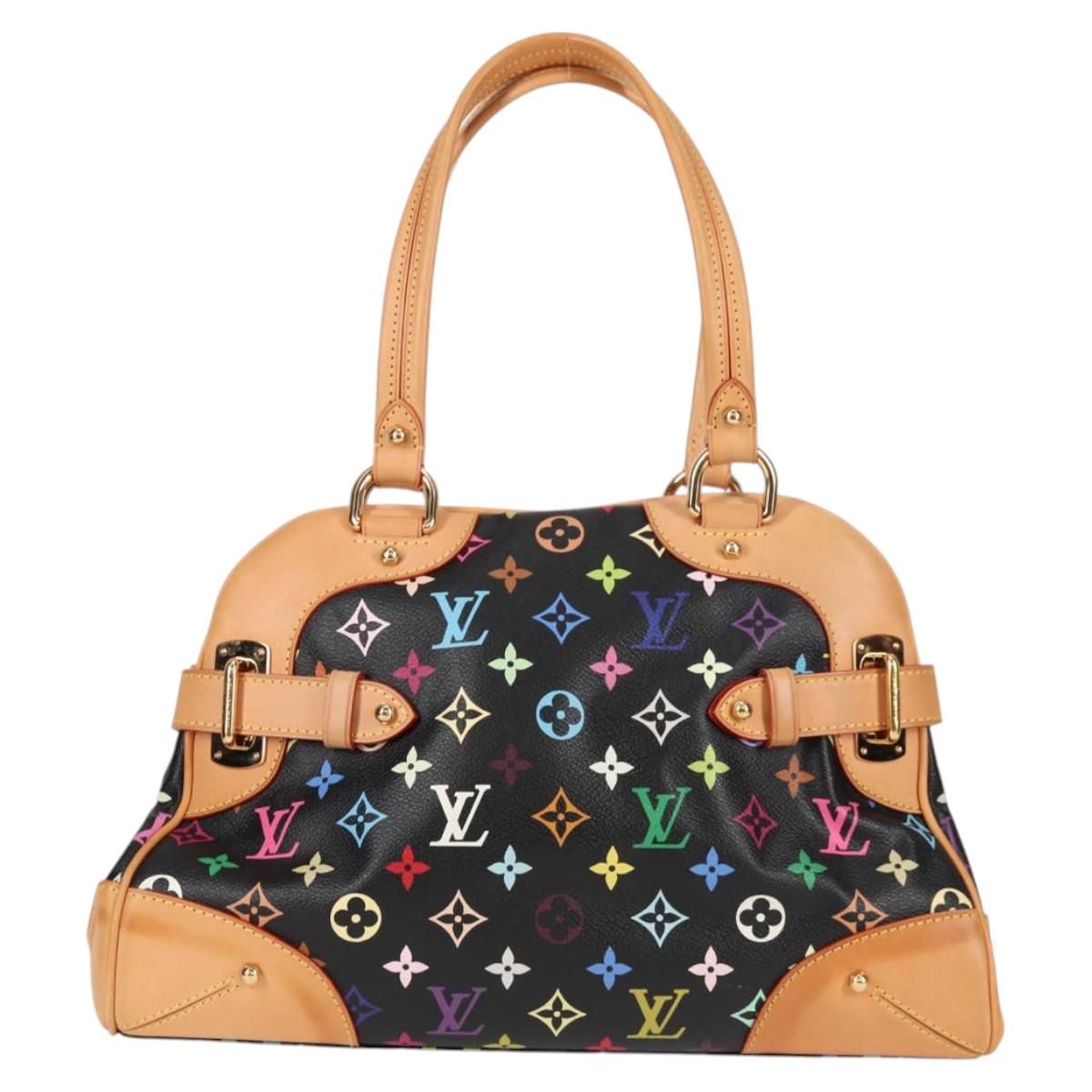 LOUIS VUITTON Monogram Multicolor Claudia Hand Bag Black M40194 LV Auth 124894SAV