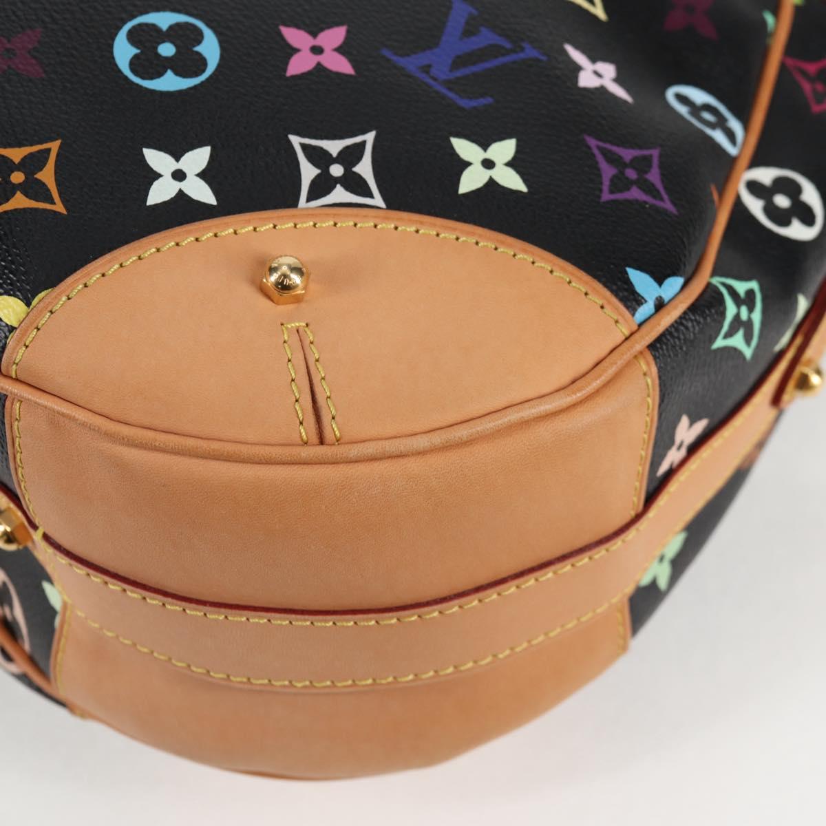 LOUIS VUITTON Monogram Multicolor Greta Shoulder Bag Black M40196 Auth 124895SAV