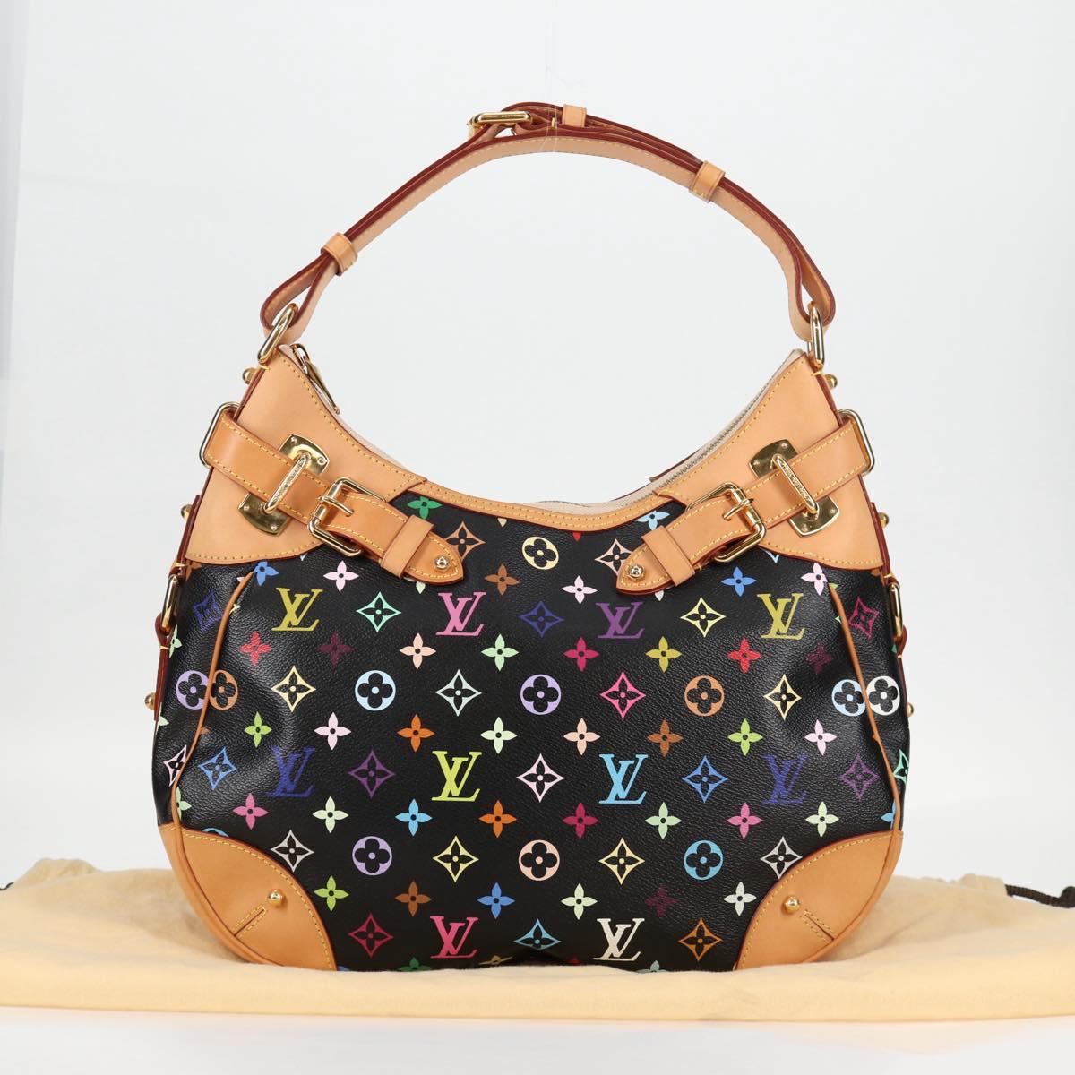 LOUIS VUITTON Monogram Multicolor Greta Shoulder Bag Black M40196 Auth 124895SAV