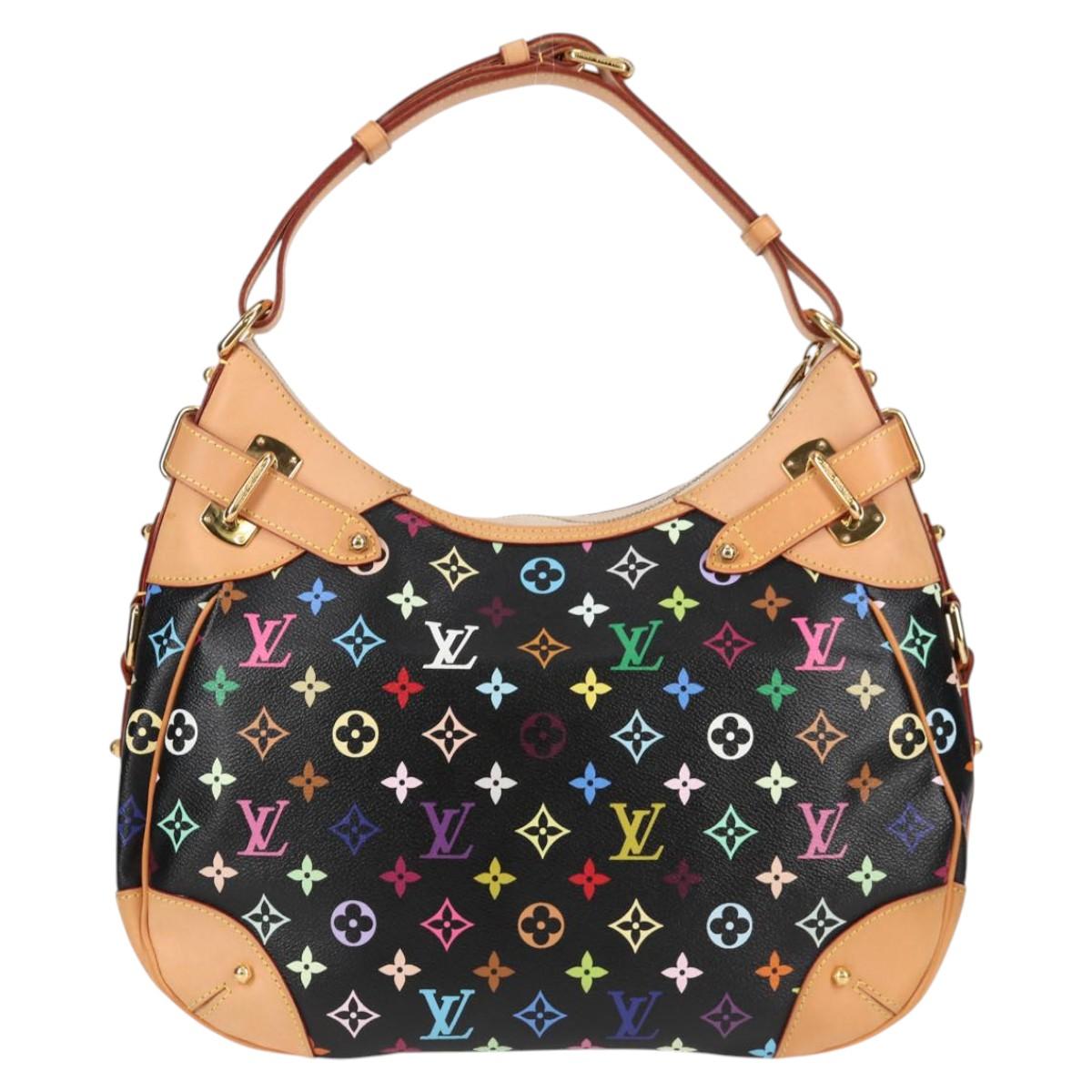 LOUIS VUITTON Monogram Multicolor Greta Shoulder Bag Black M40196 Auth 124895SAV