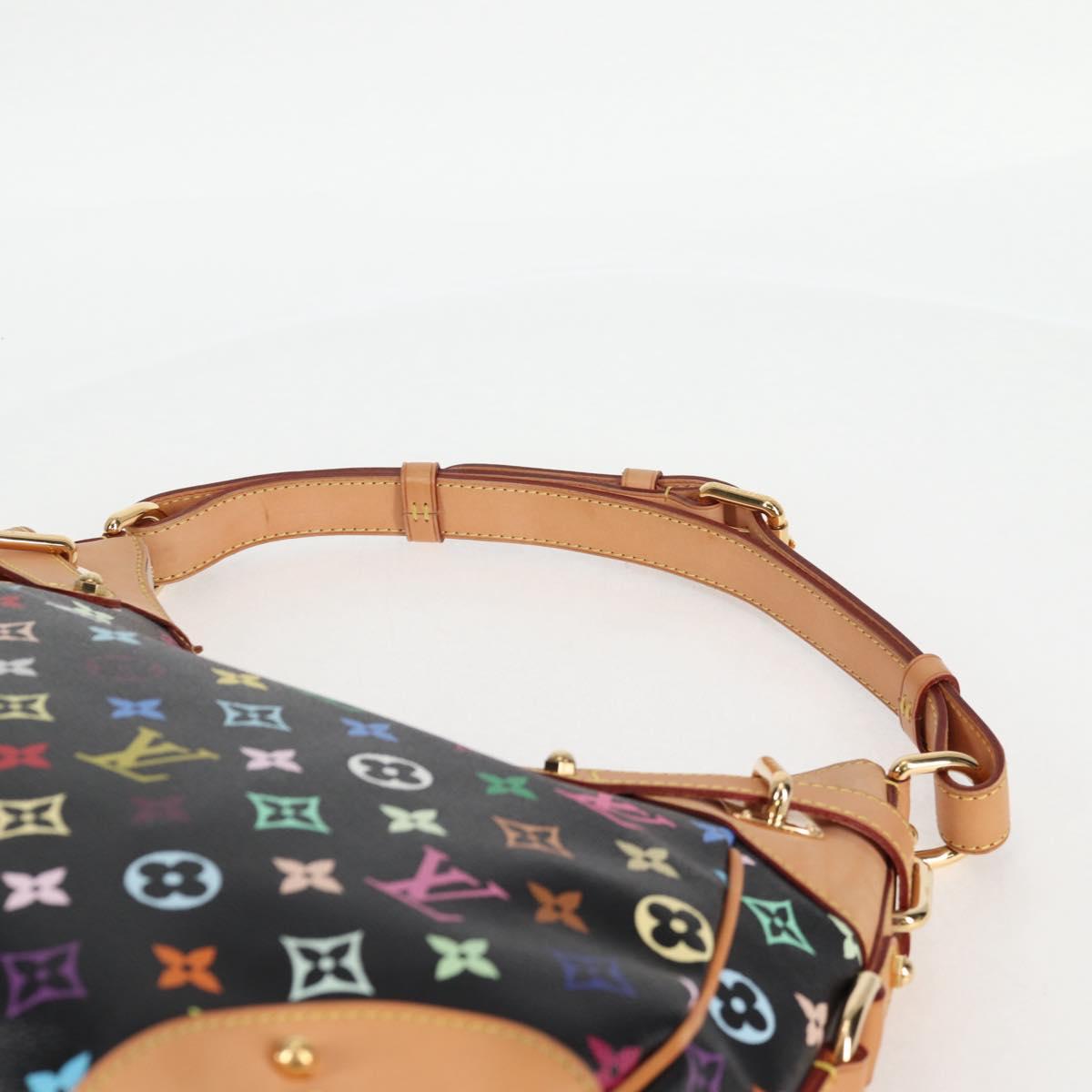 LOUIS VUITTON Monogram Multicolor Greta Shoulder Bag Black M40196 Auth 124895SAV
