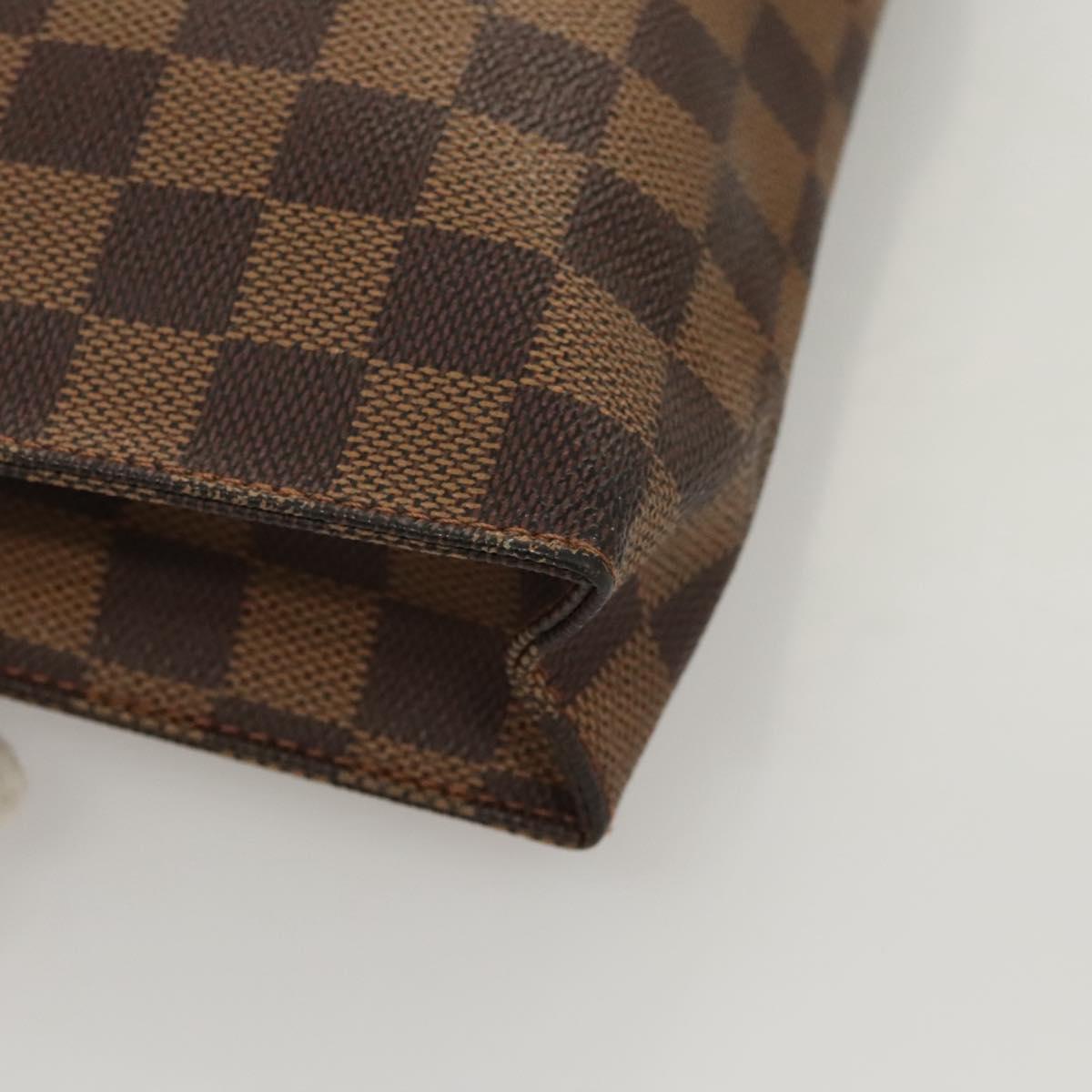 LOUIS VUITTON Damier Ebene Posh Toilette 26 Pouch N47543 LV Auth 124944