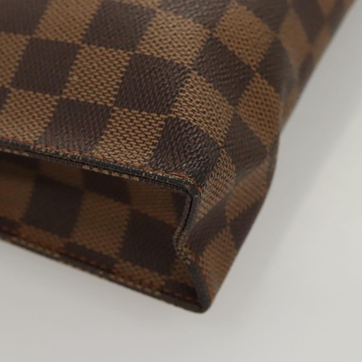 LOUIS VUITTON Damier Ebene Posh Toilette 26 Pouch N47543 LV Auth 124944