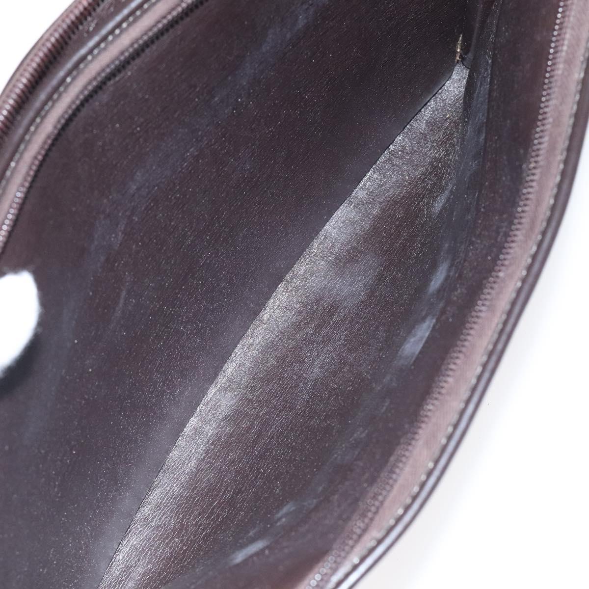 Christian Dior Trotter Canvas Shoulder Bag Brown Gold Auth 124989