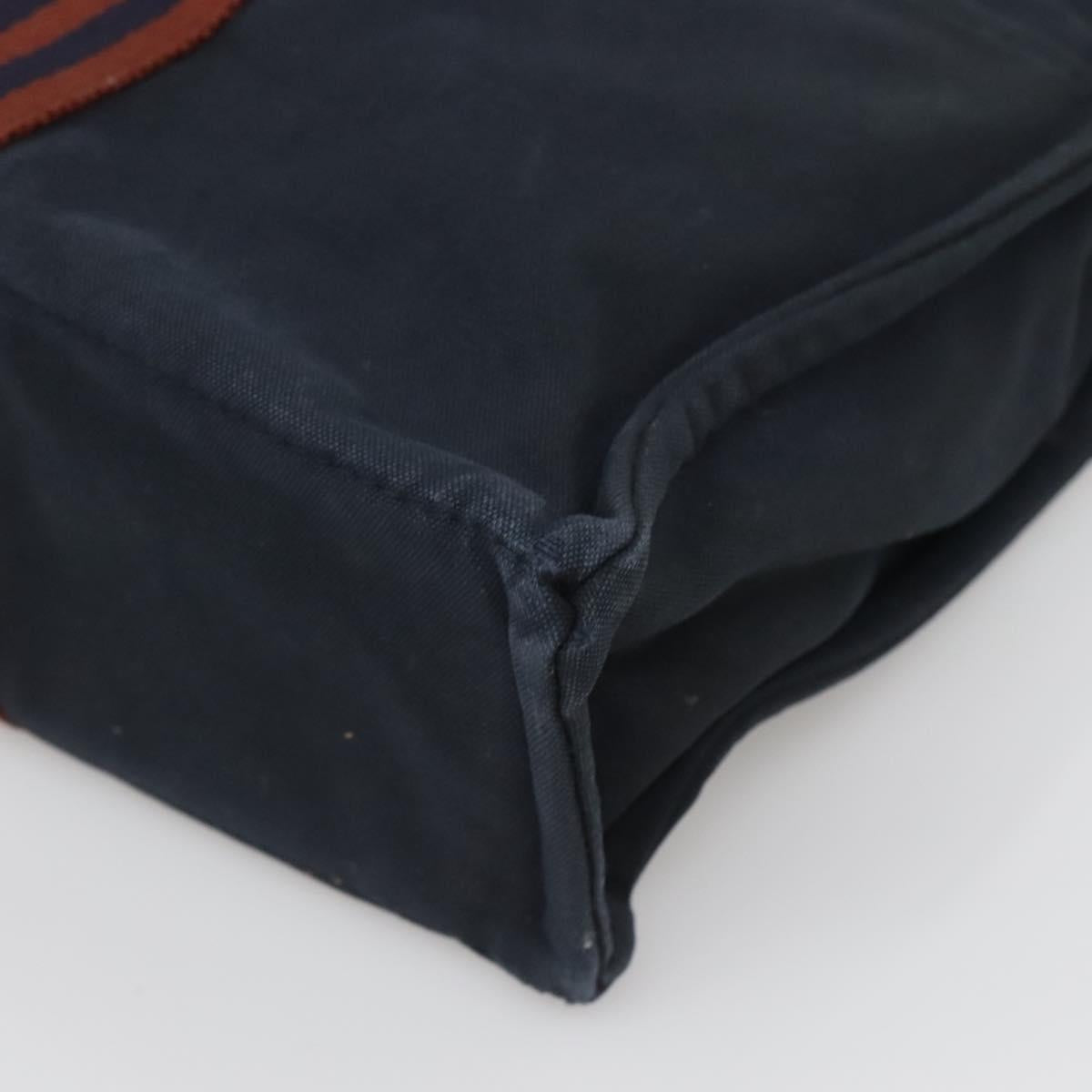 HERMES Fourre Tout MM Hand Bag Canvas Navy Auth 125006