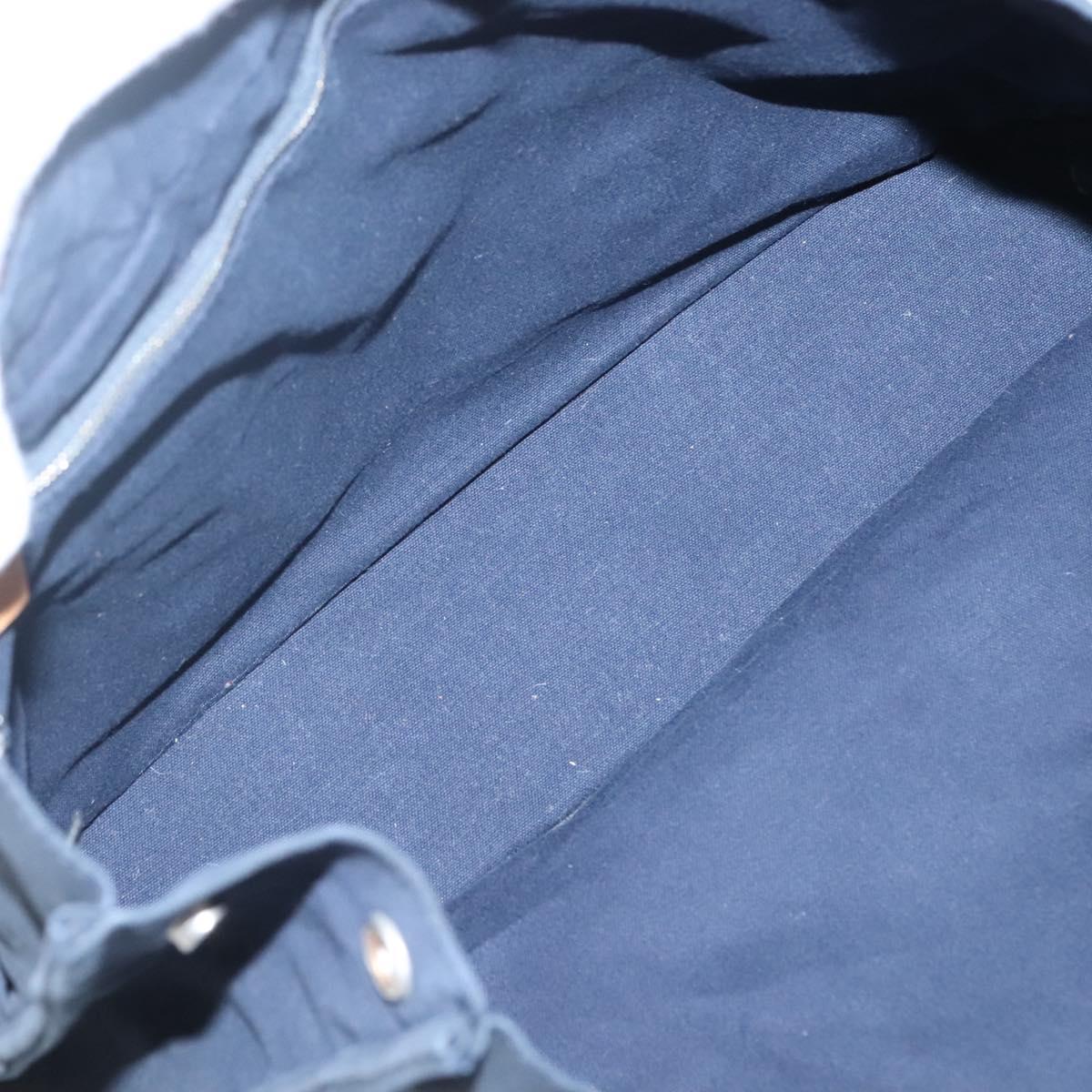 HERMES Fourre Tout MM Hand Bag Canvas Navy Auth 125006