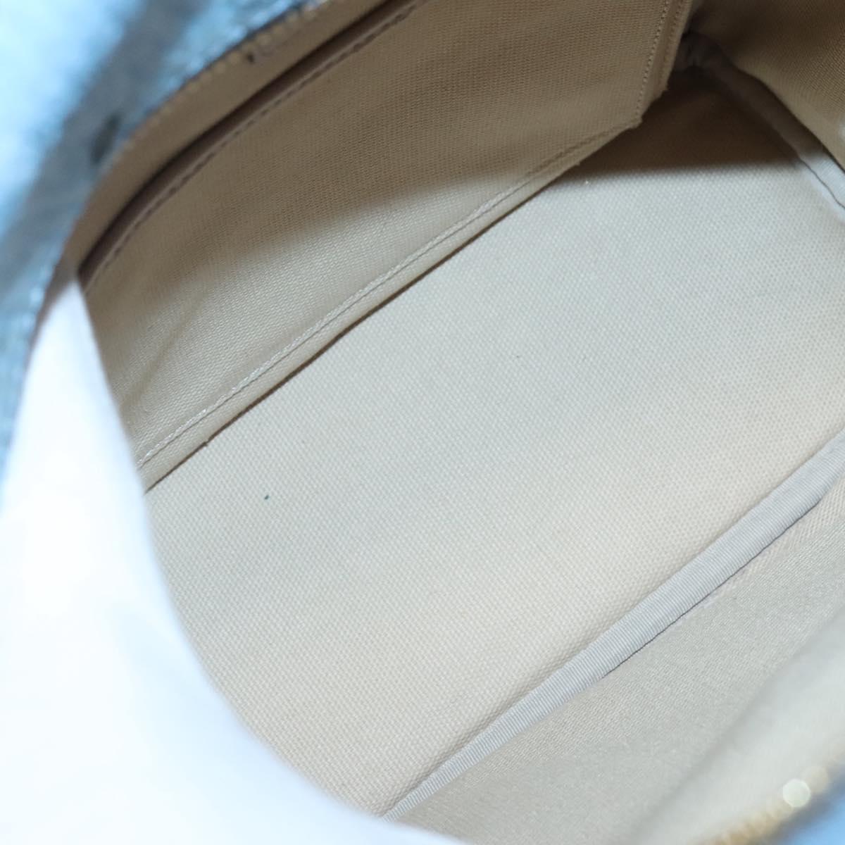 MCM Logogram Vicetos Backpack PVC Leather Light Blue Auth 125034