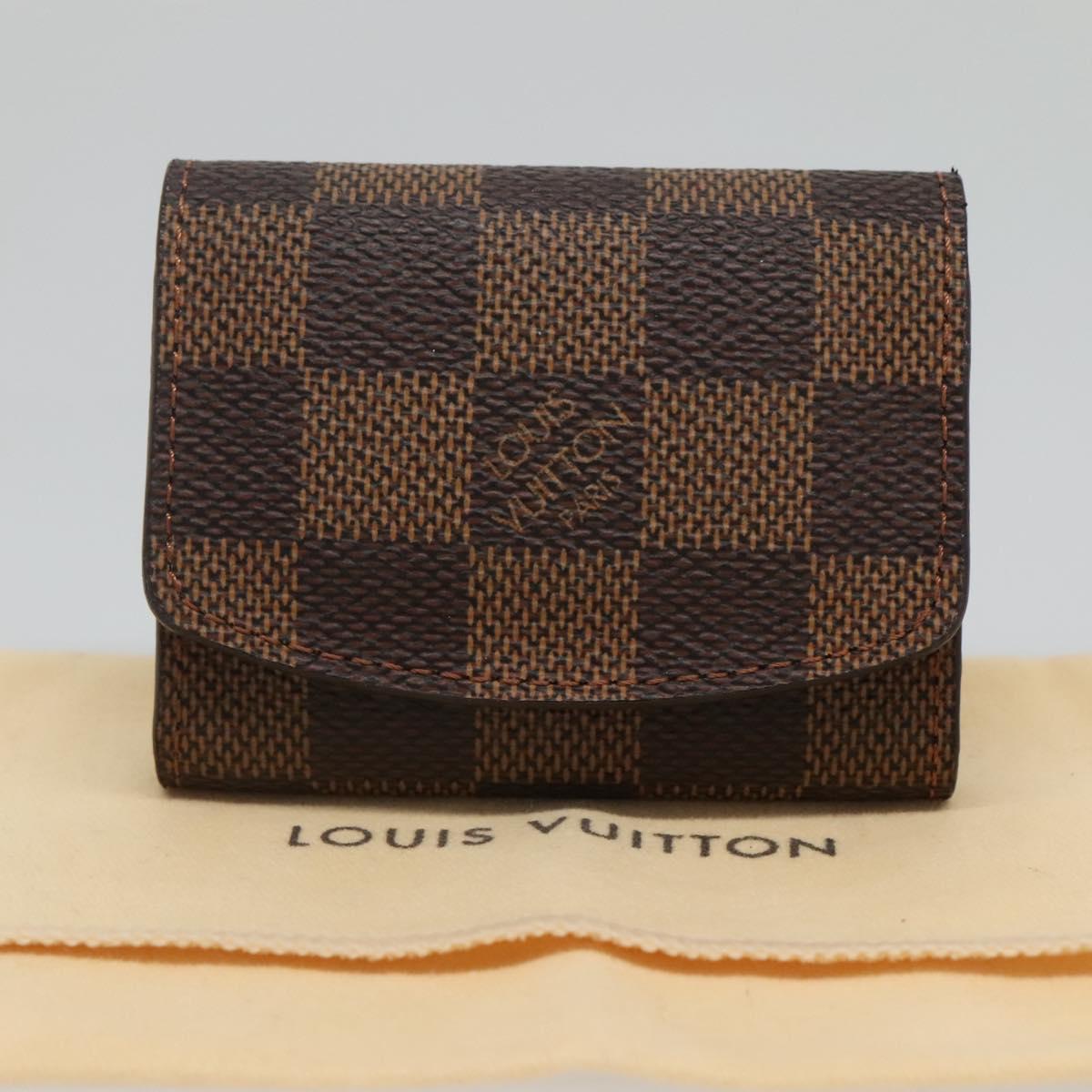 LOUIS VUITTON Damier Ebene Cuff Case LV Auth 125074