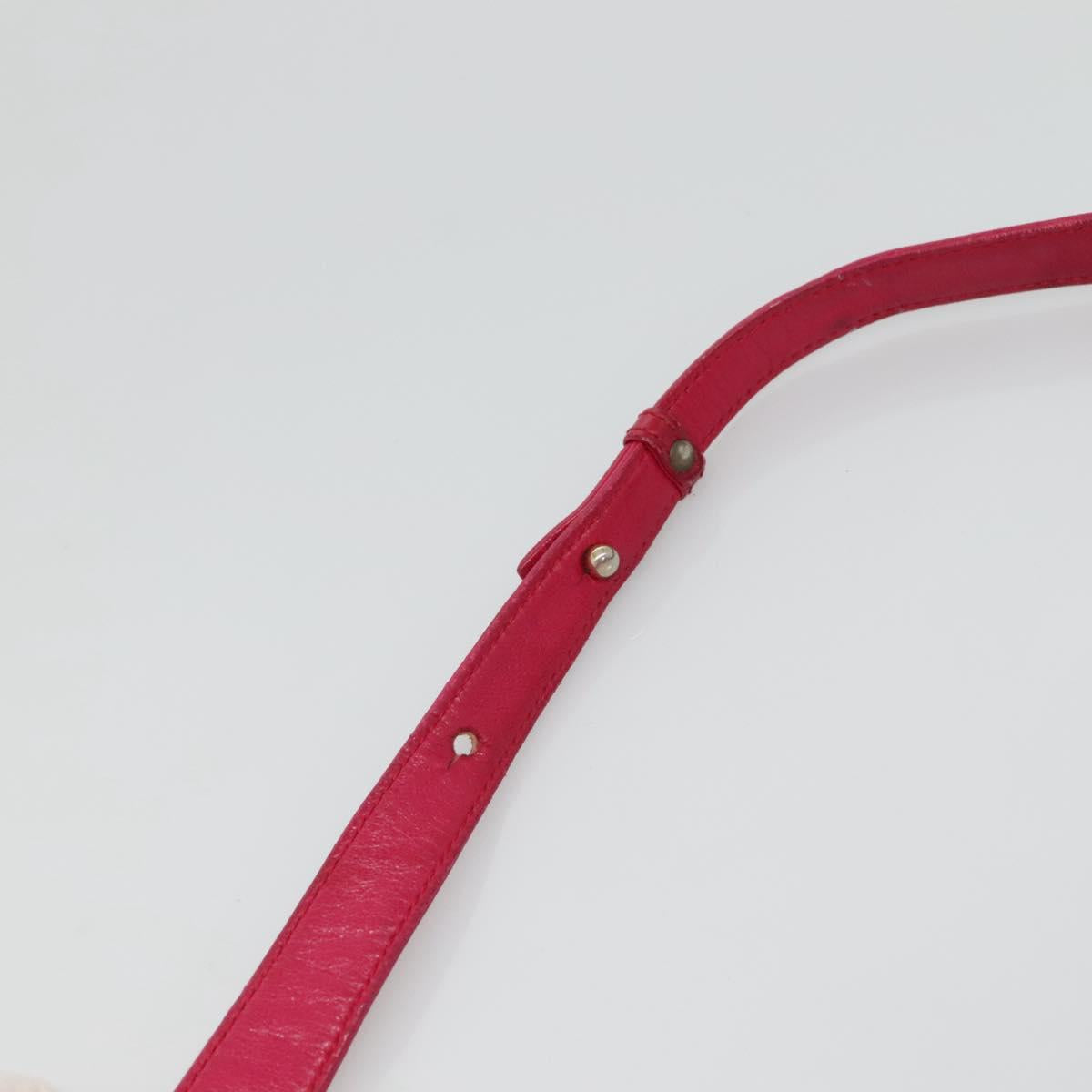 LOEWE Anagram Shoulder Bag Leather Pink gold Auth 125100