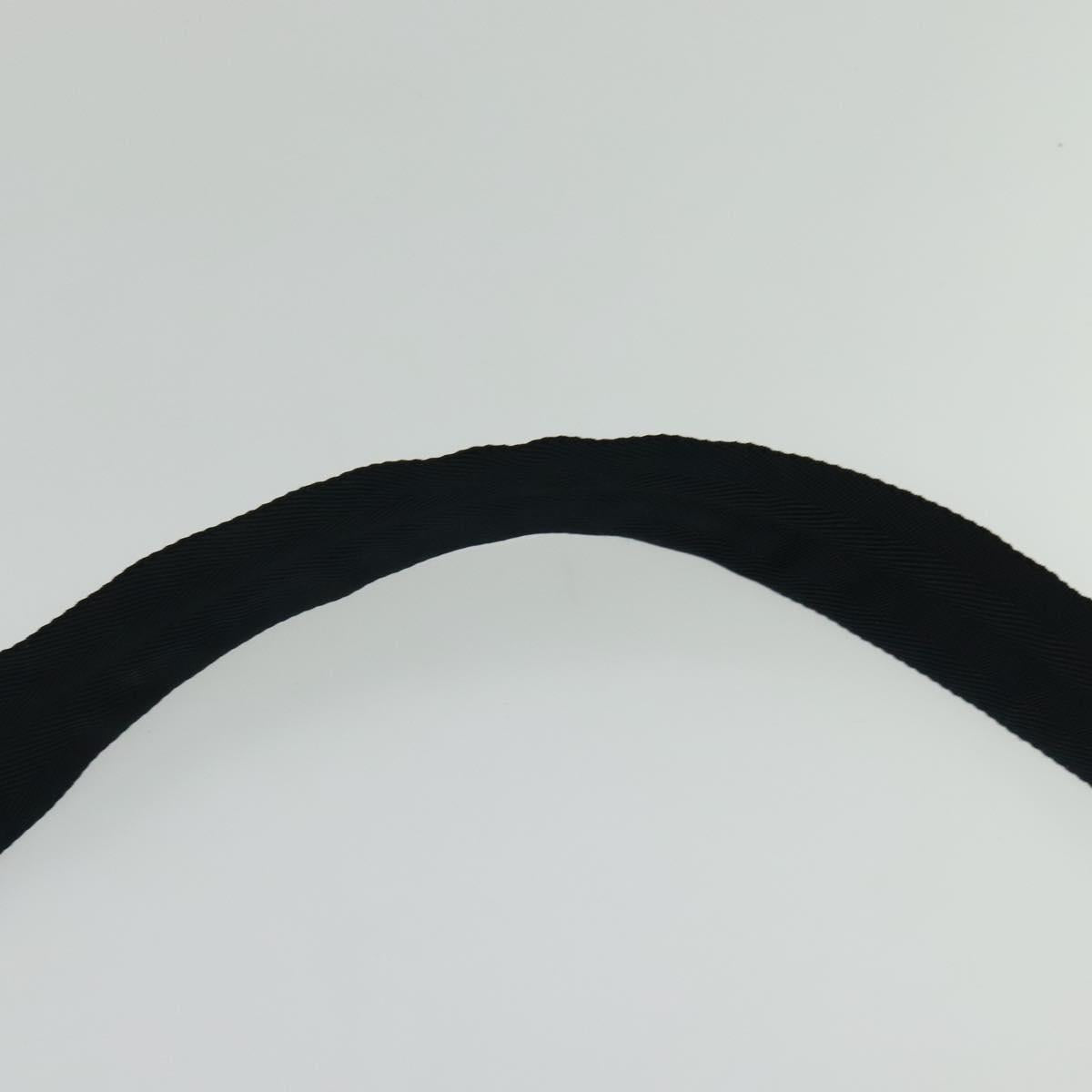 PRADA Shoulder Bag Leather Black Silver Auth 125112