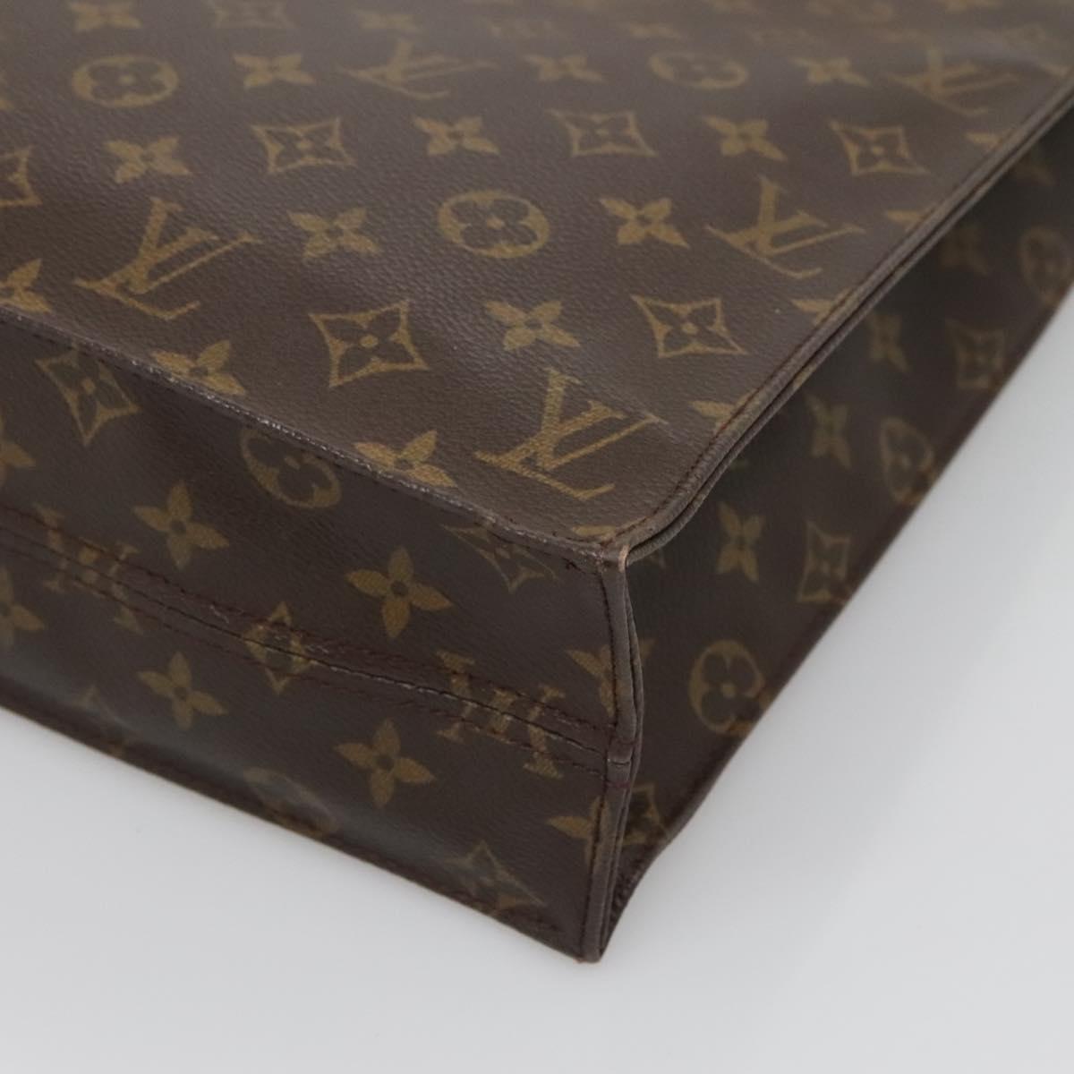 LOUIS VUITTON Monogram Sac Plat Hand Bag M51140 LV Auth 125127
