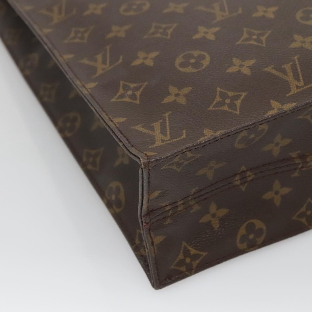 LOUIS VUITTON Monogram Sac Plat Hand Bag M51140 LV Auth 125127