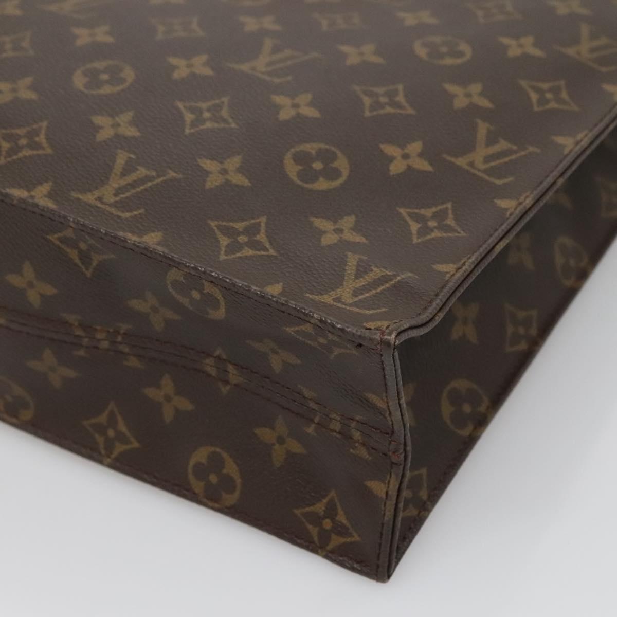 LOUIS VUITTON Monogram Sac Plat Hand Bag M51140 LV Auth 125127