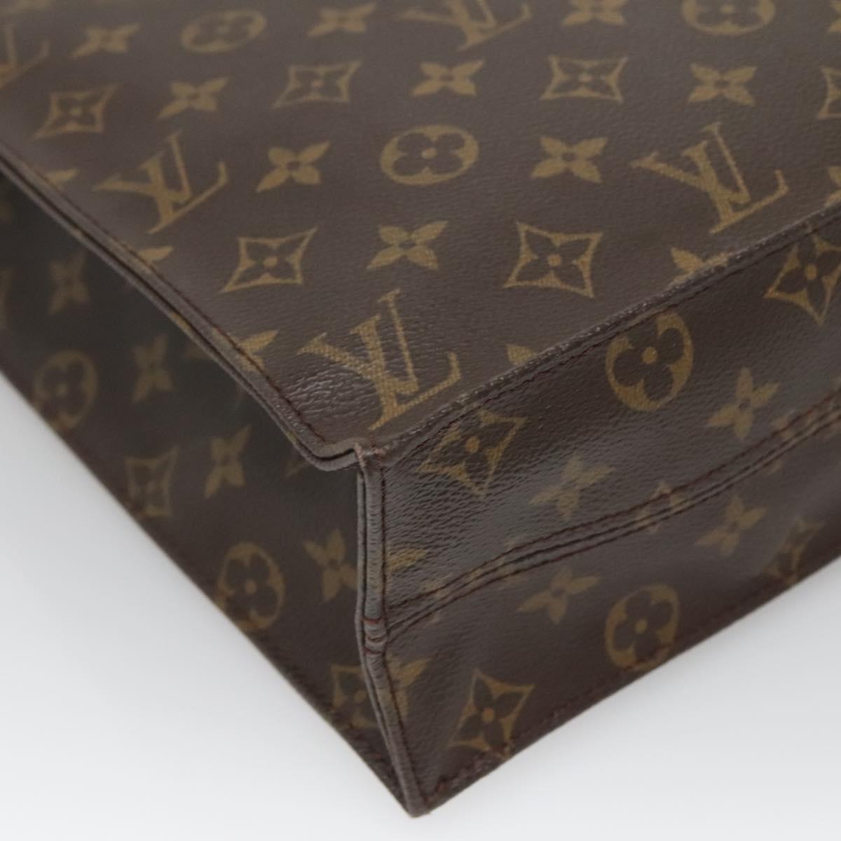 LOUIS VUITTON Monogram Sac Plat Hand Bag M51140 LV Auth 125127