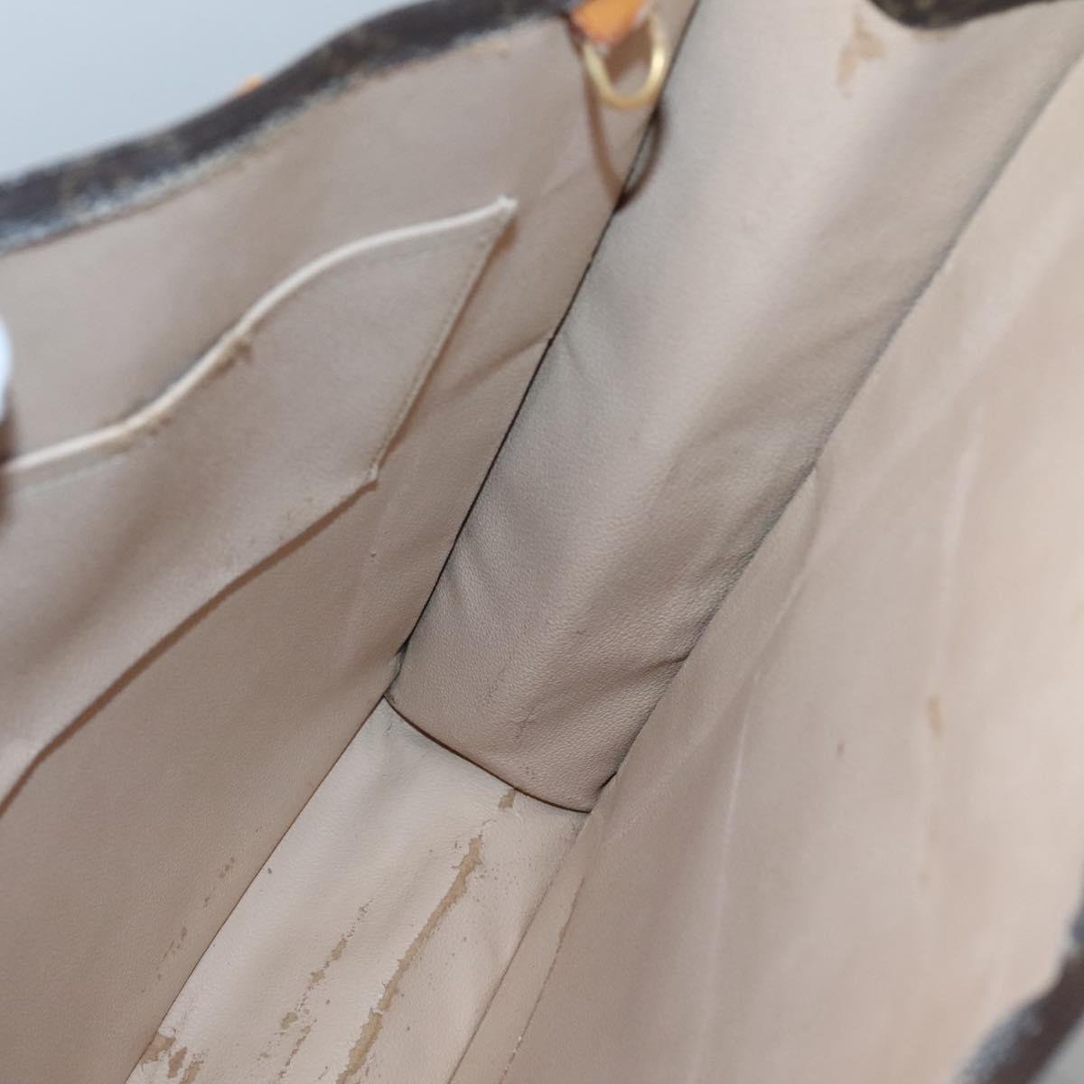 LOUIS VUITTON Monogram Sac Plat Hand Bag M51140 LV Auth 125127