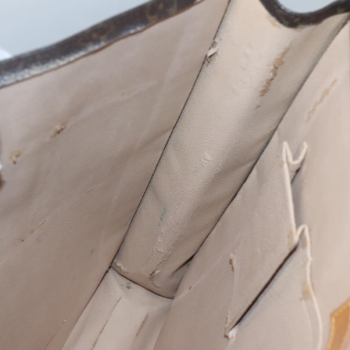 LOUIS VUITTON Monogram Sac Plat Hand Bag M51140 LV Auth 125127