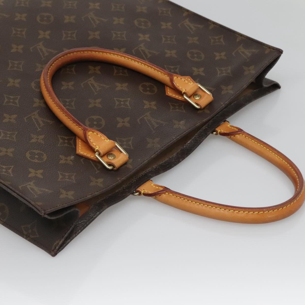LOUIS VUITTON Monogram Sac Plat Hand Bag M51140 LV Auth 125127