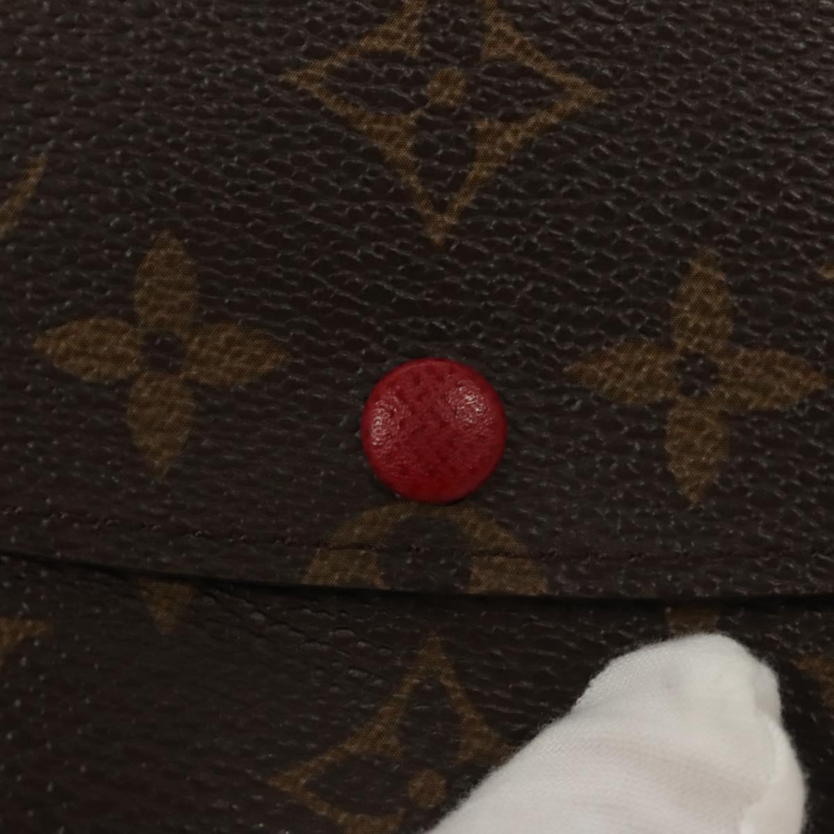 LOUIS VUITTON Monogram Portefeuille Emilie Long Wallet Red M60697 Auth 125135