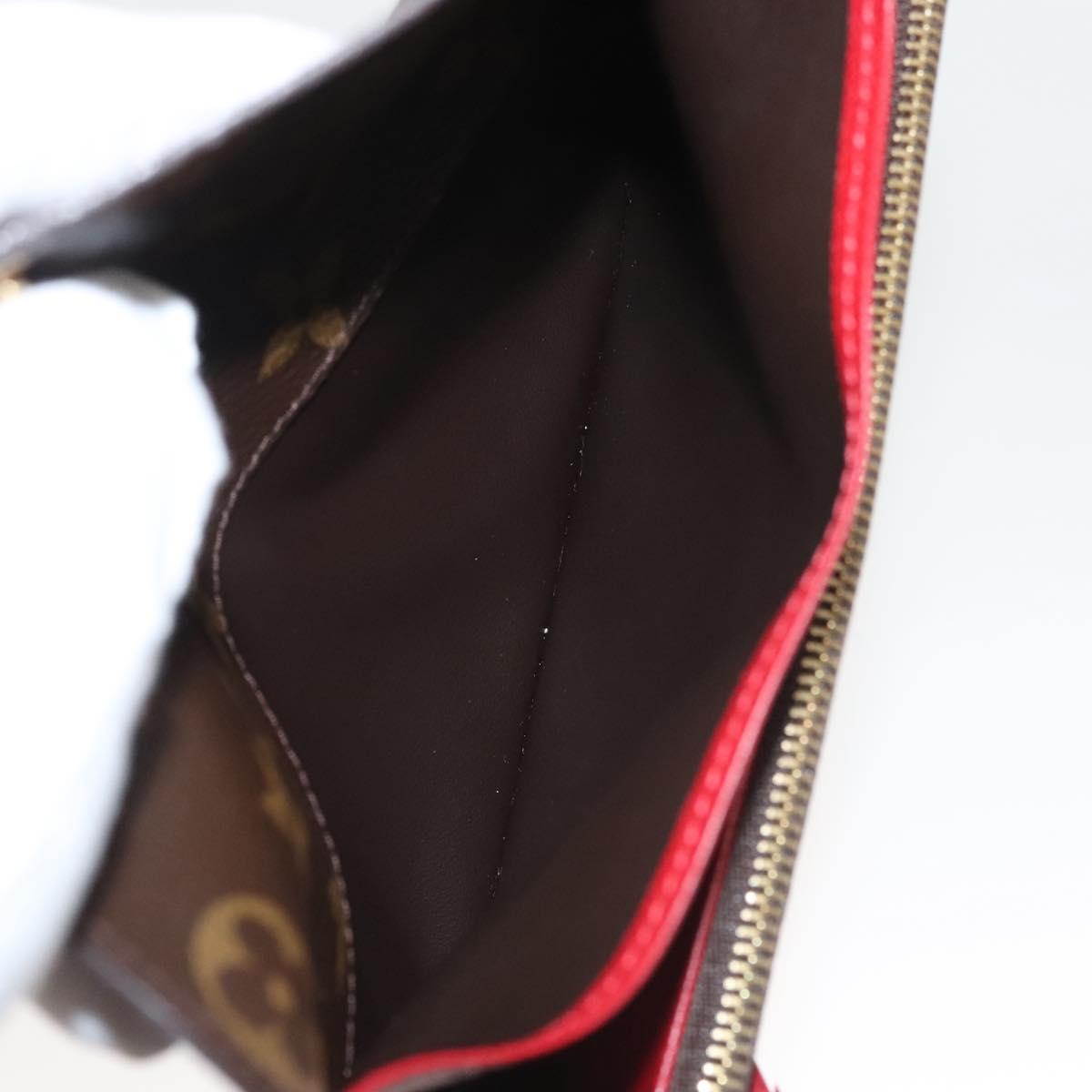 LOUIS VUITTON Monogram Portefeuille Emilie Long Wallet Red M60697 Auth 125135