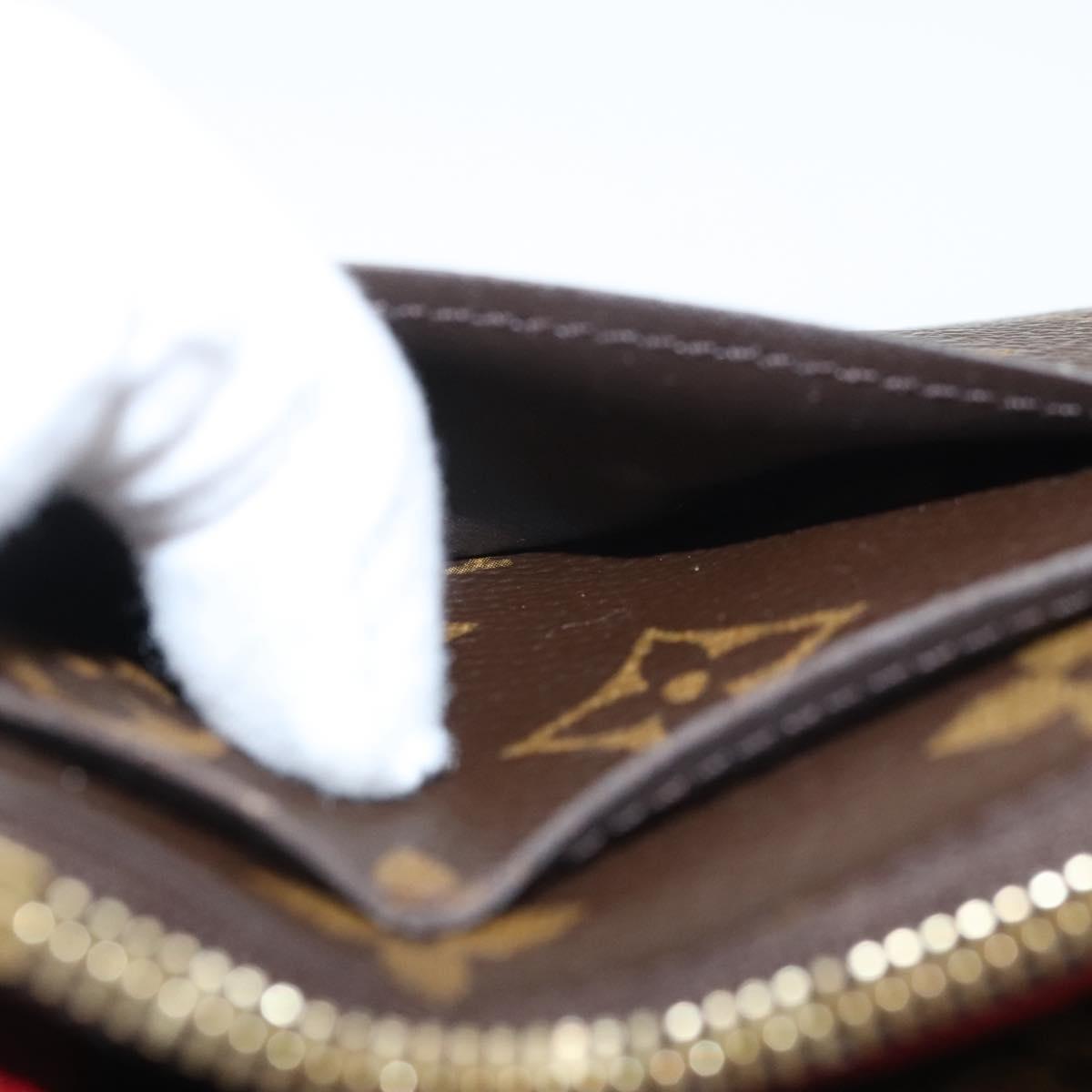 LOUIS VUITTON Monogram Portefeuille Emilie Long Wallet Red M60697 Auth 125135