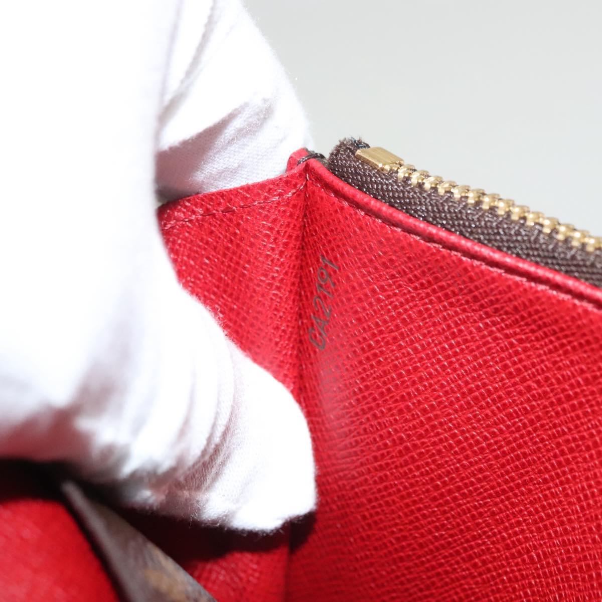 LOUIS VUITTON Monogram Portefeuille Emilie Long Wallet Red M60697 Auth 125135