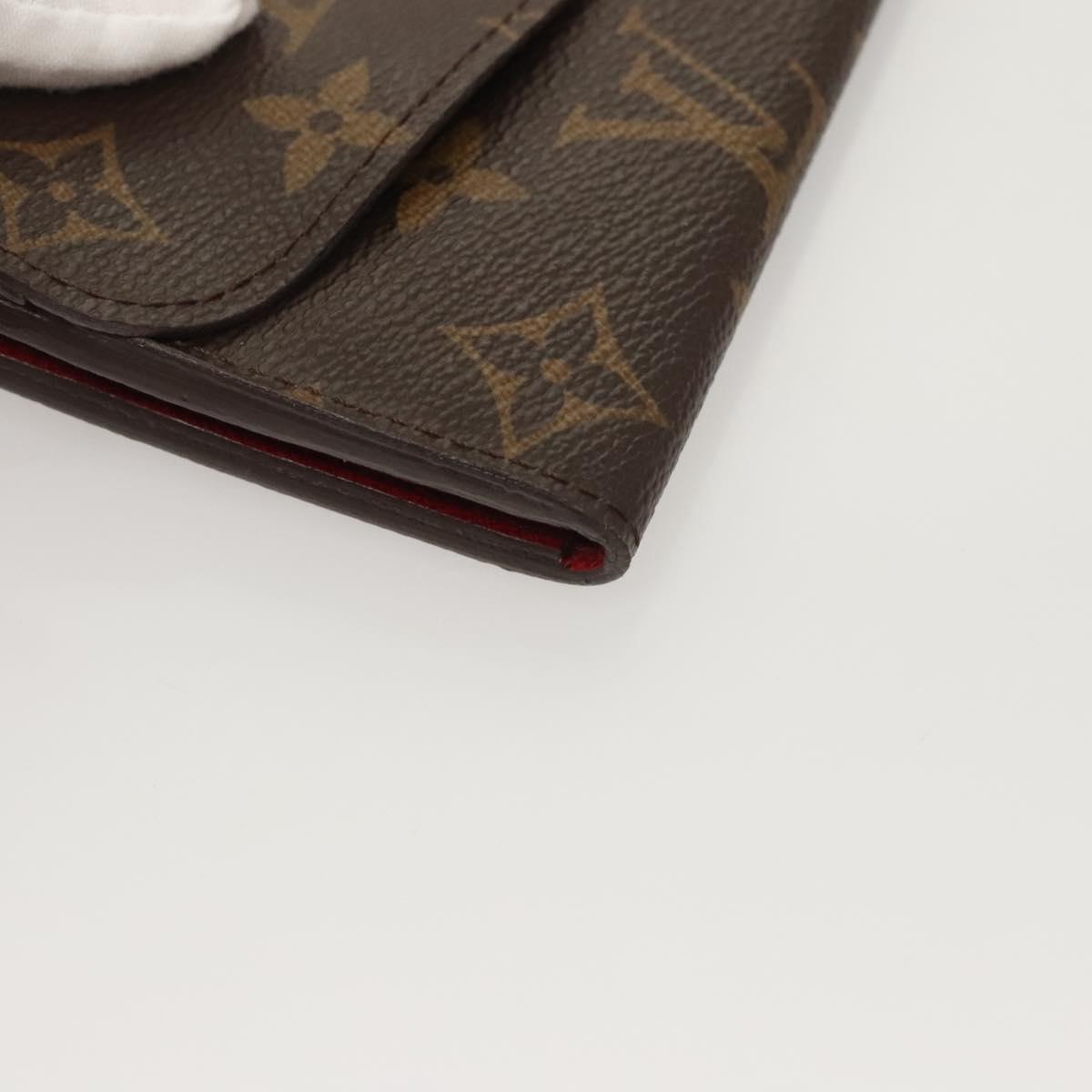 LOUIS VUITTON Monogram Portefeuille Emilie Long Wallet Red M60697 Auth 125135