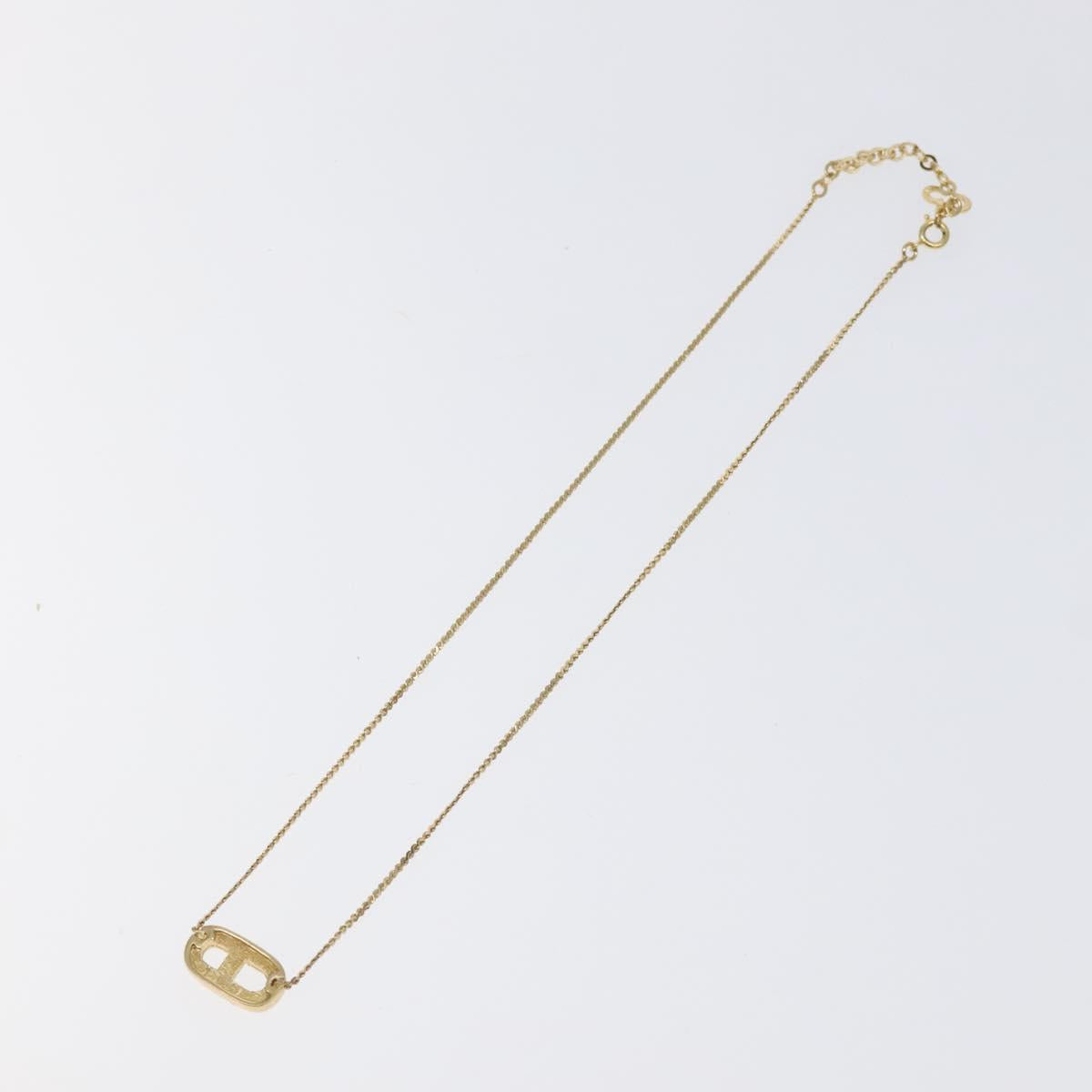 Christian Dior Necklace metal Gold Auth 125144