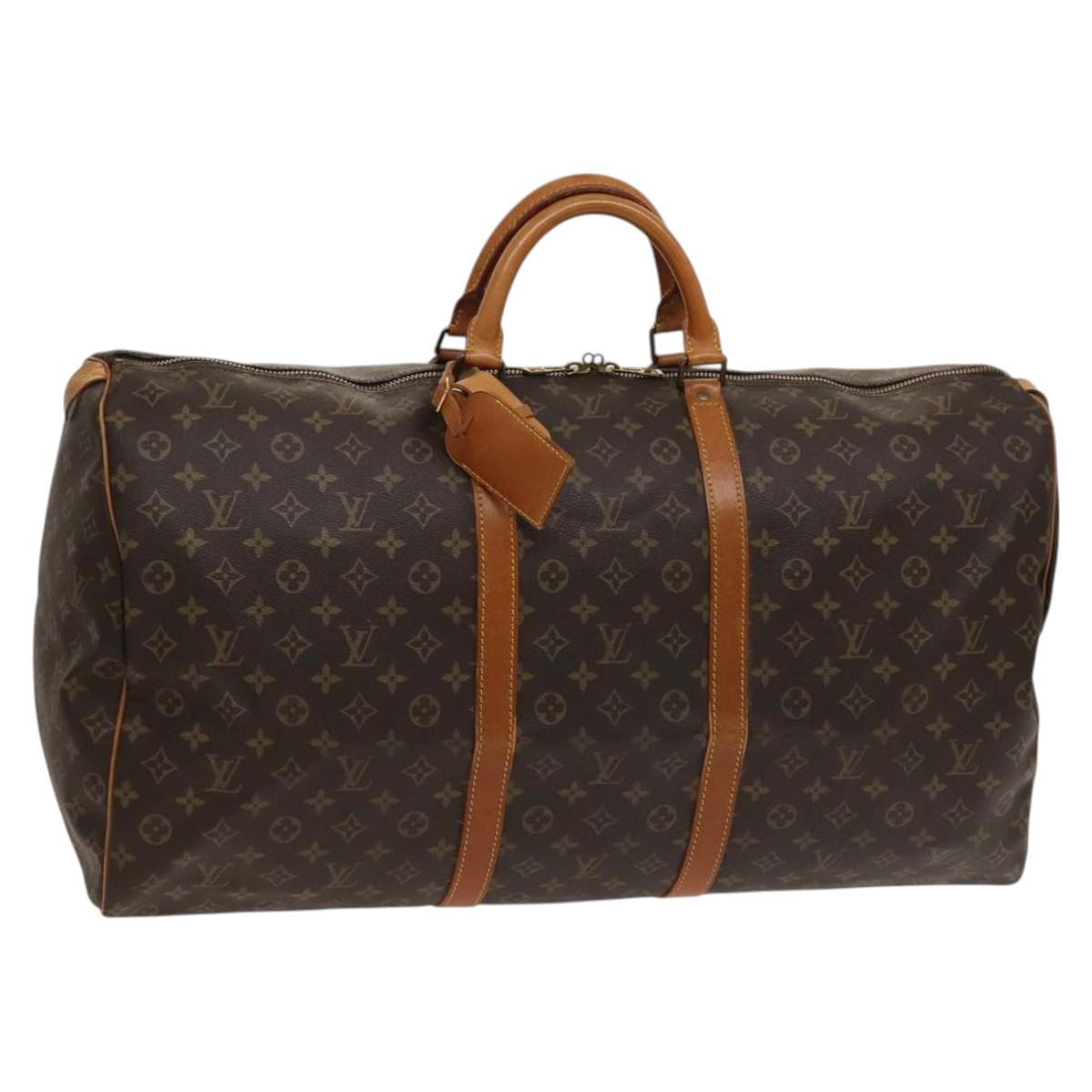 LOUIS VUITTON Monogram Keepall 60 Boston Bag M41422 LV Auth 125167