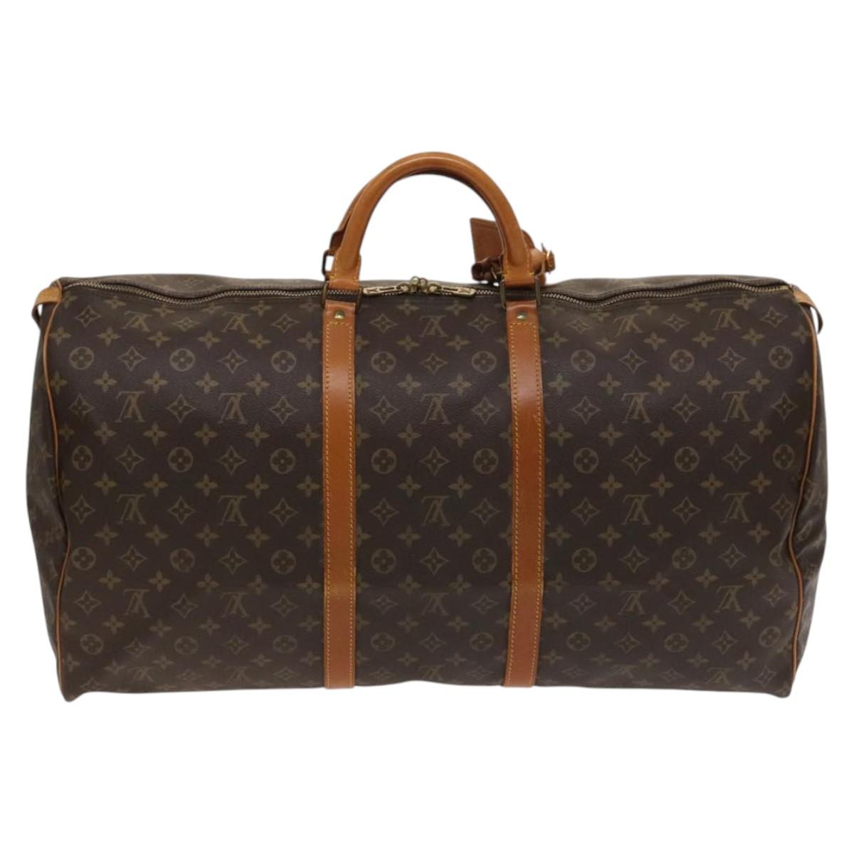 LOUIS VUITTON Monogram Keepall 60 Boston Bag M41422 LV Auth 125167