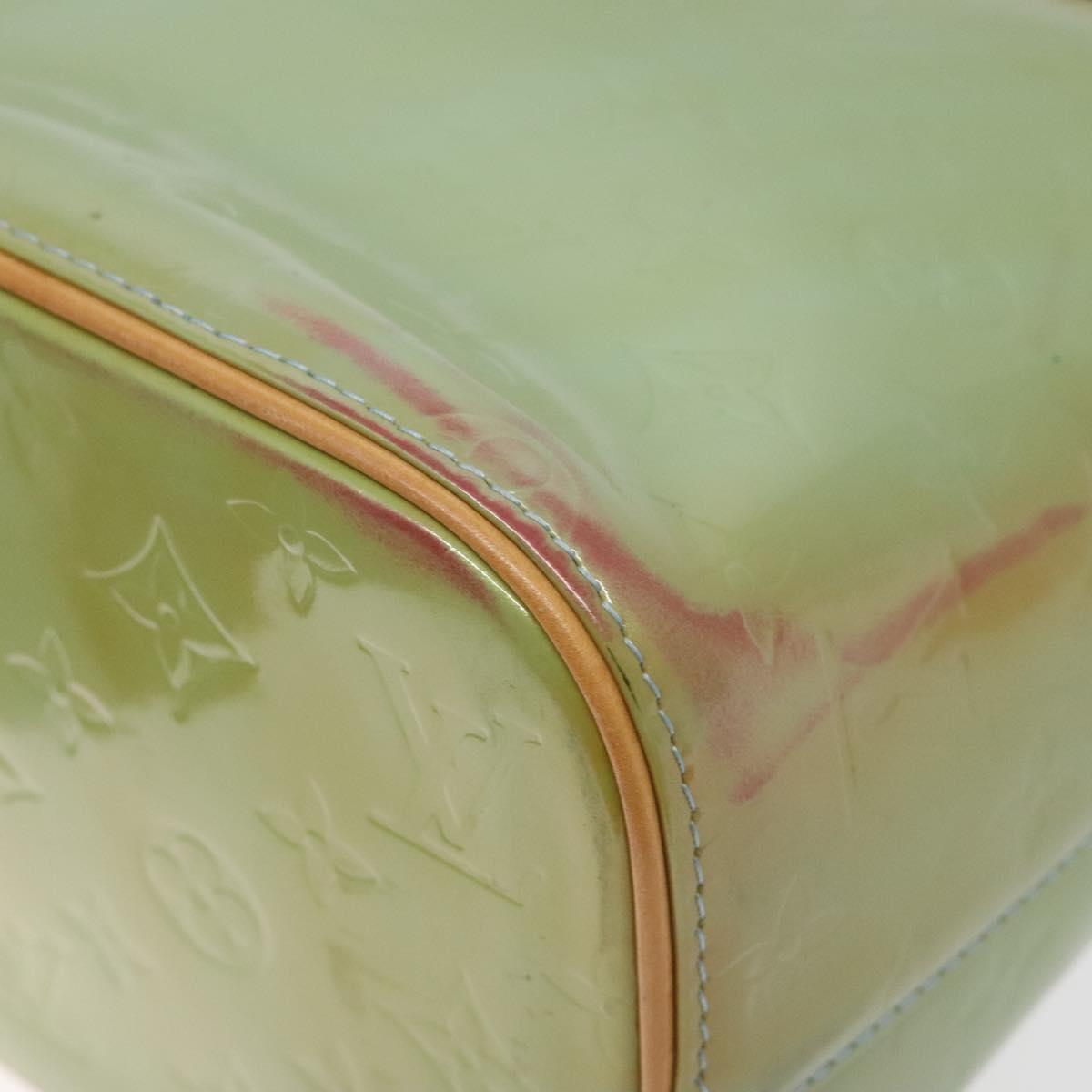 LOUIS VUITTON Monogram Vernis Houston Hand Bag Baby Blue M91005 LV Auth 125211