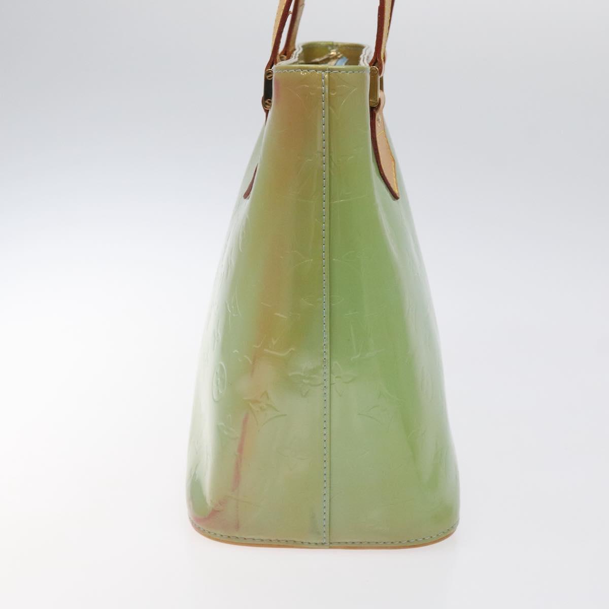 LOUIS VUITTON Monogram Vernis Houston Hand Bag Baby Blue M91005 LV Auth 125211