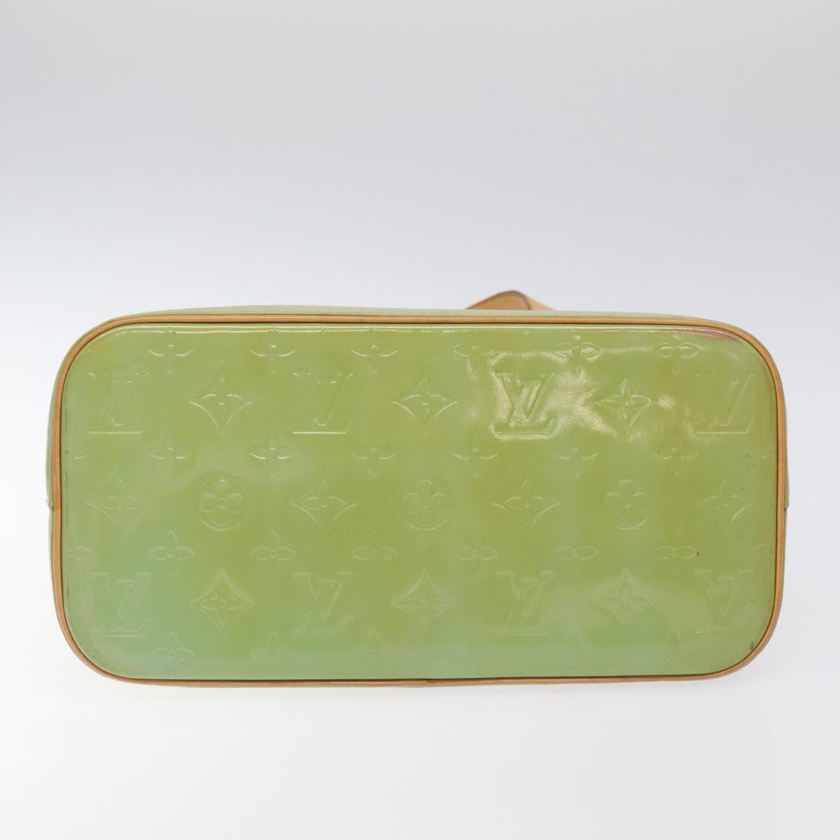 LOUIS VUITTON Monogram Vernis Houston Hand Bag Baby Blue M91005 LV Auth 125211