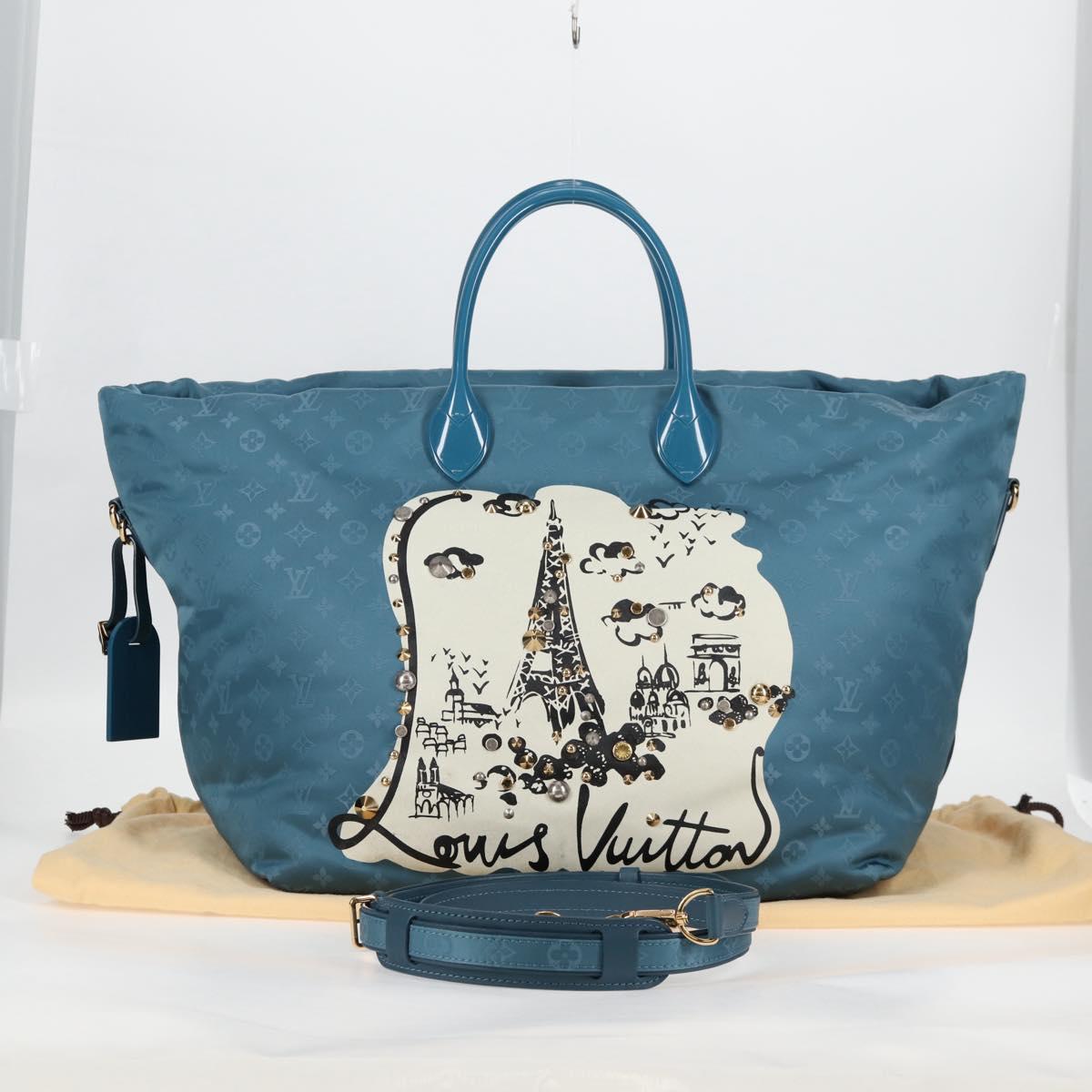 LOUIS VUITTON Cruise line Cabas Nouvelle Vague Bag Blue M94091 LV Auth 125266SAV