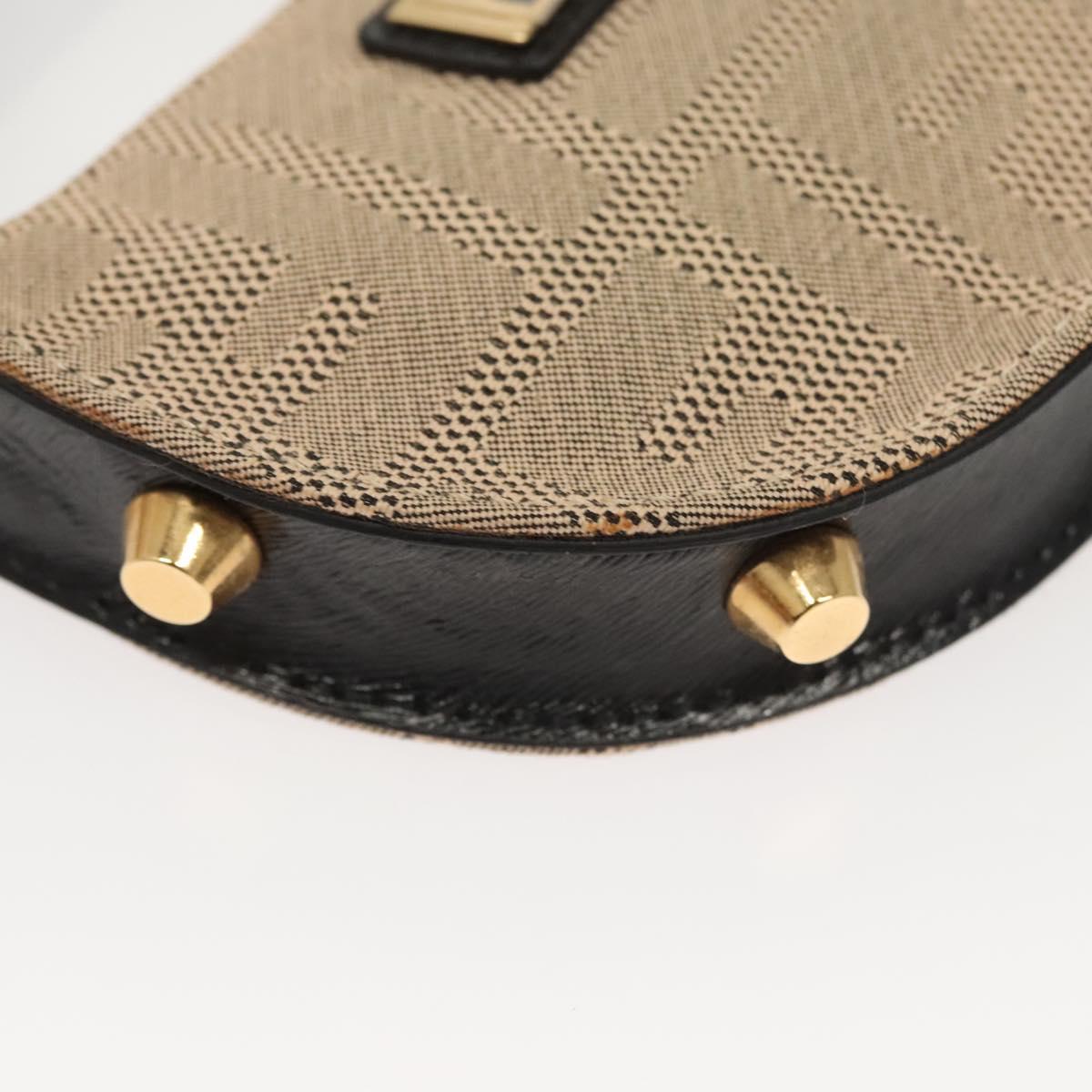 FENDI Zucca Canvas Accessory Pouch Beige Gold Auth 125280
