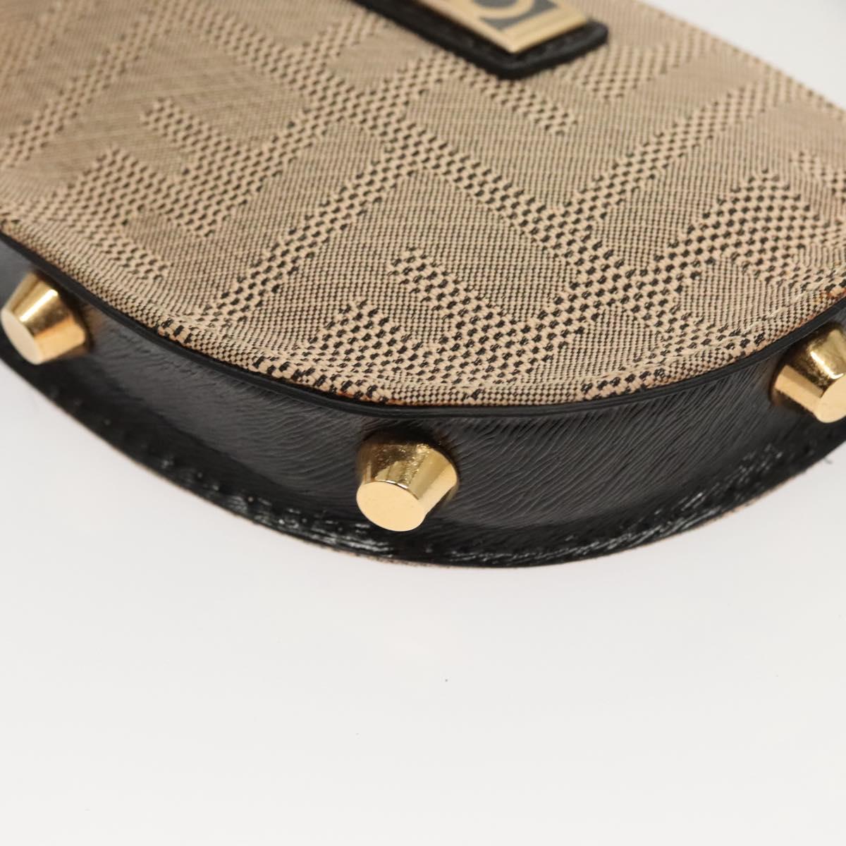 FENDI Zucca Canvas Accessory Pouch Beige Gold Auth 125280