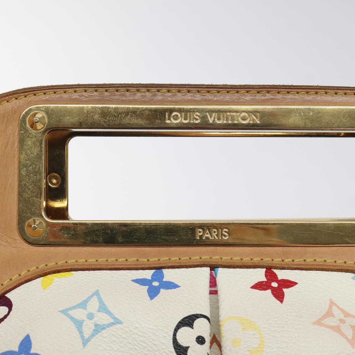 LOUIS VUITTON Monogram Multicolor Judy MM Bag 2Way White M40255 LV Auth 125291