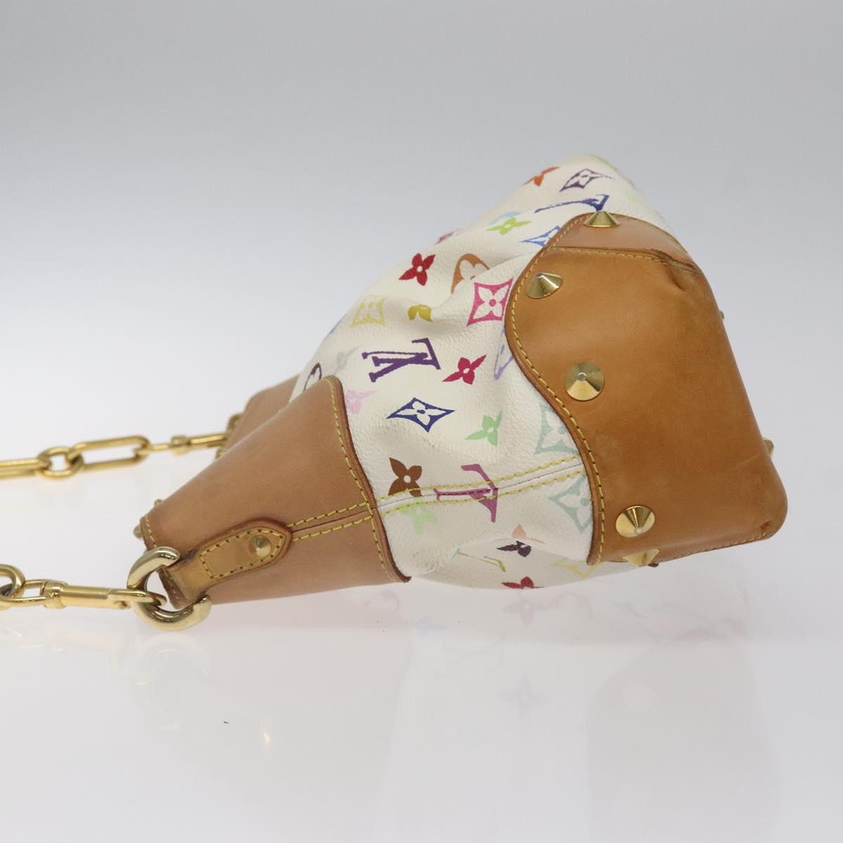 LOUIS VUITTON Monogram Multicolor Judy MM Bag 2Way White M40255 LV Auth 125291