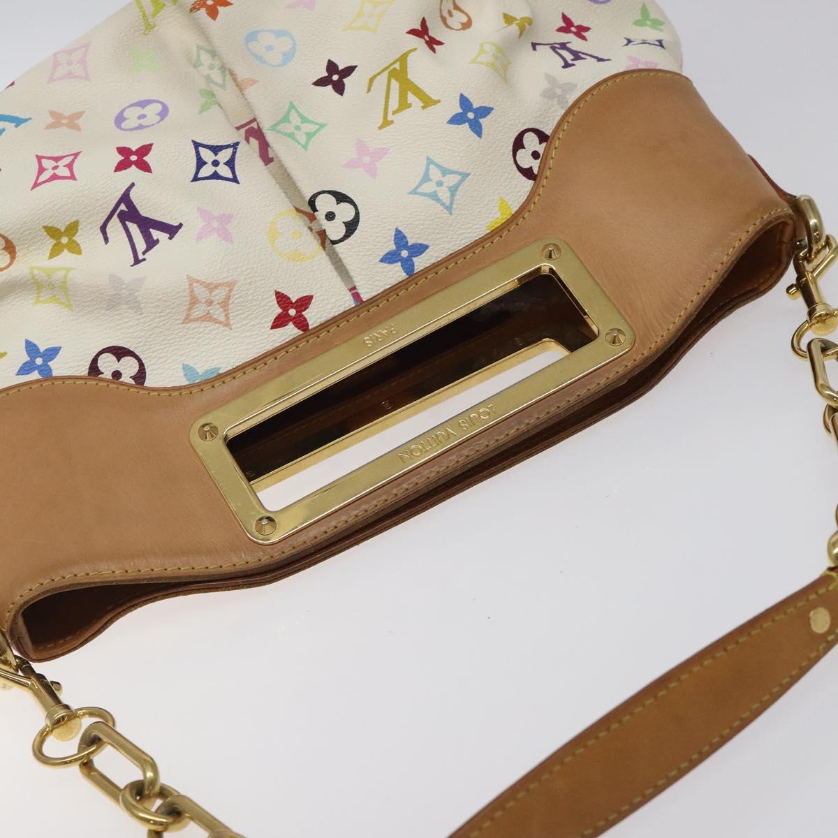 LOUIS VUITTON Monogram Multicolor Judy MM Bag 2Way White M40255 LV Auth 125291