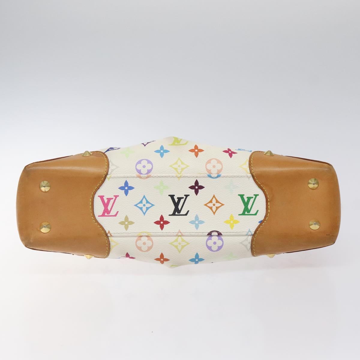 LOUIS VUITTON Monogram Multicolor Judy MM Bag 2Way White M40255 LV Auth 125291
