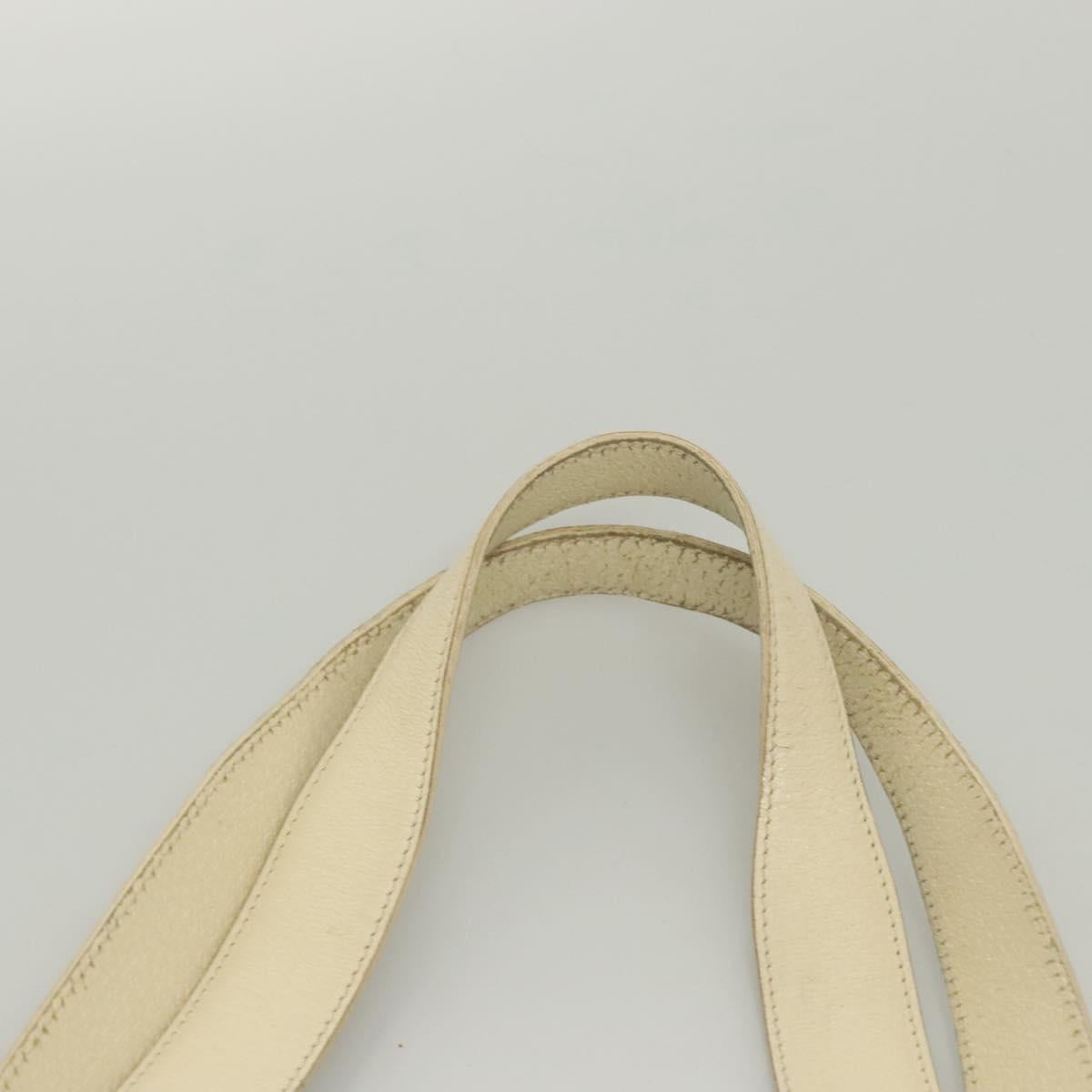 BVLGARI Logogram Tote Bag Canvas Light Blue Silver Auth 125302