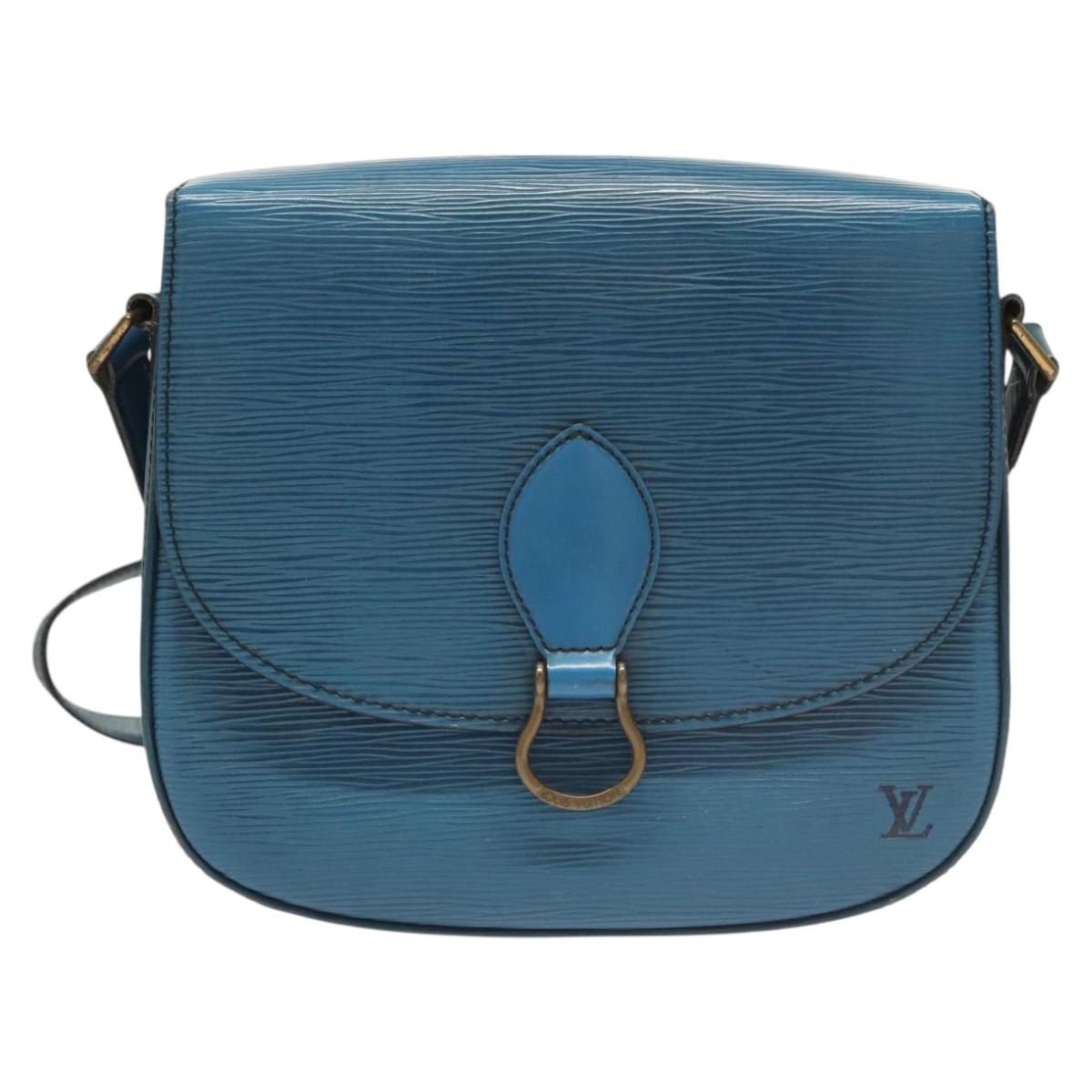 LOUIS VUITTON Epi Saint Cloud GM Shoulder Bag Toledo Blue M52195 LV Auth 125315