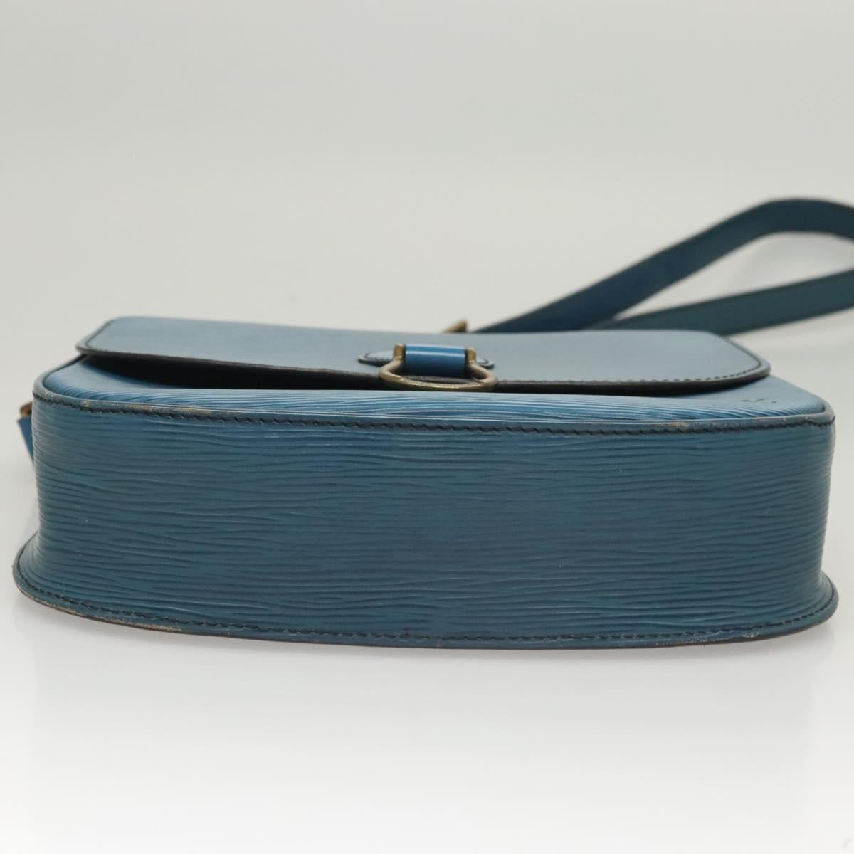 LOUIS VUITTON Epi Saint Cloud GM Shoulder Bag Toledo Blue M52195 LV Auth 125315